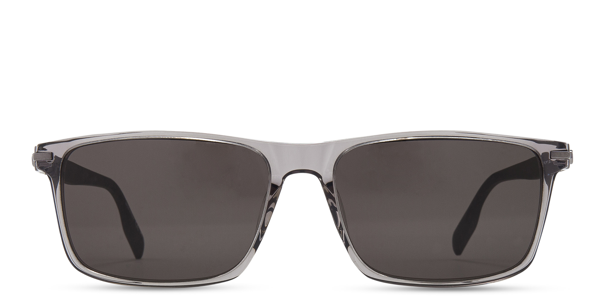 Shop MONTBLANC Rectangle Sunglasses in Grey online.