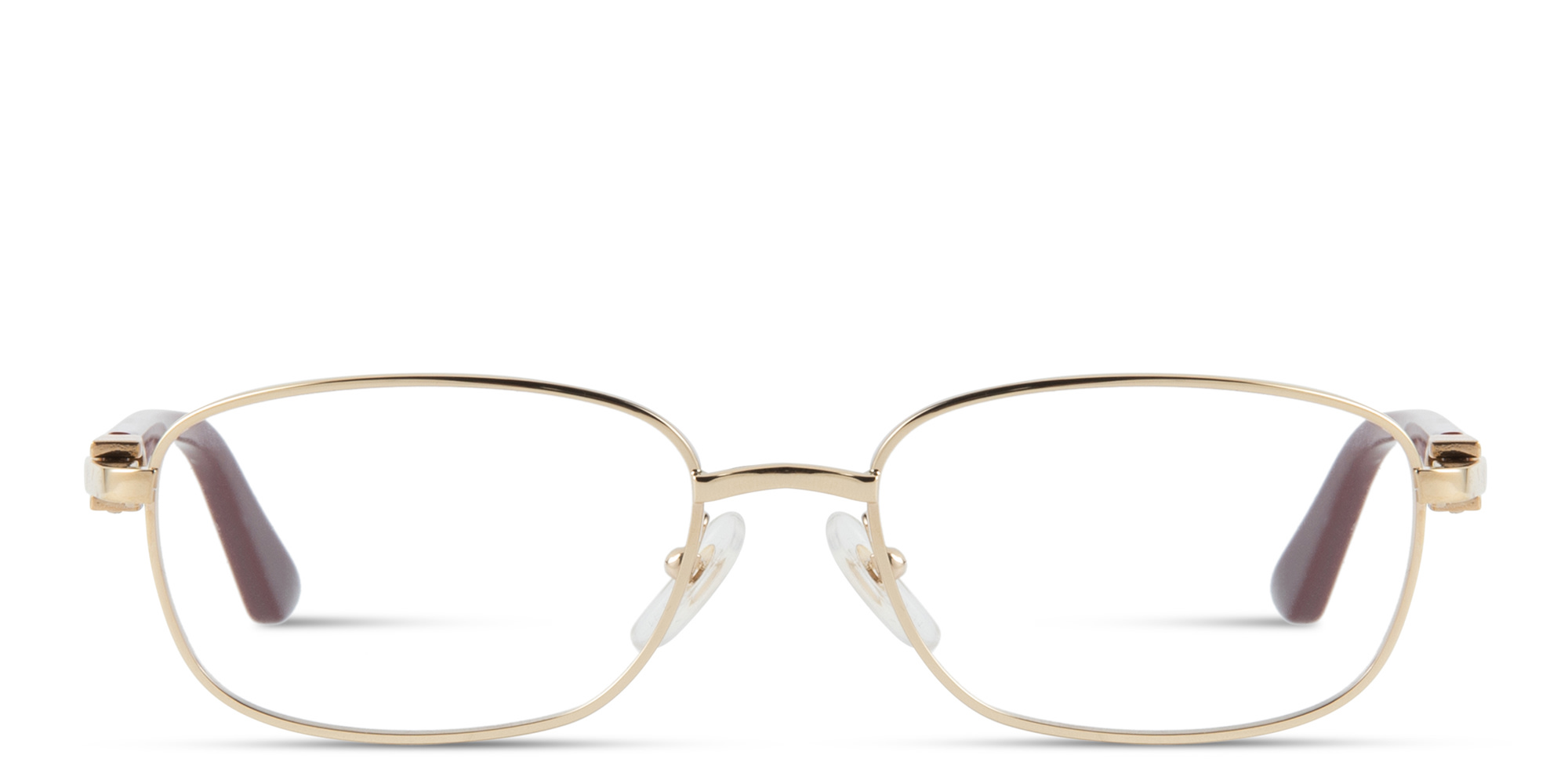 Shop Cartier Signature 'C'de Cartier Rectangle Eyeglasses in Gold online.