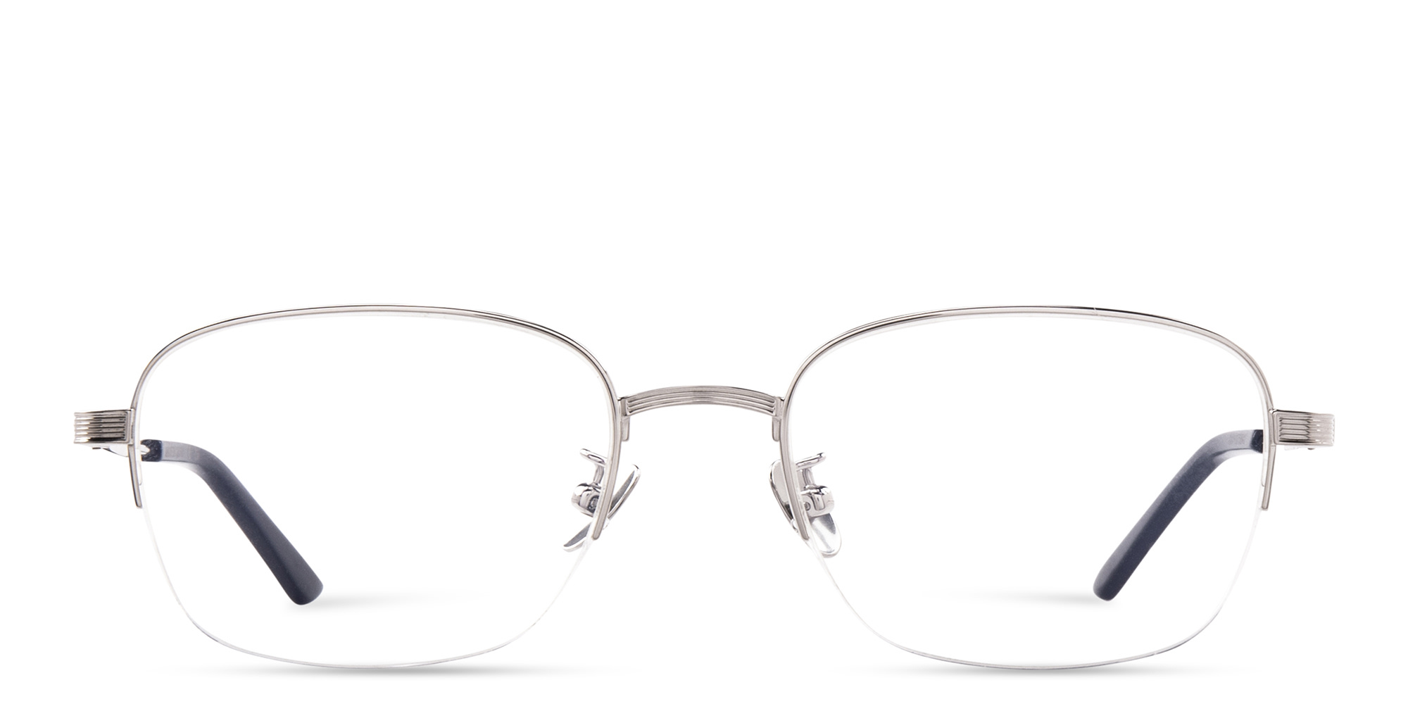 Cartier Signature 'C'de Cartier Rectangle Eyeglasses in Silver – Product Photo 1