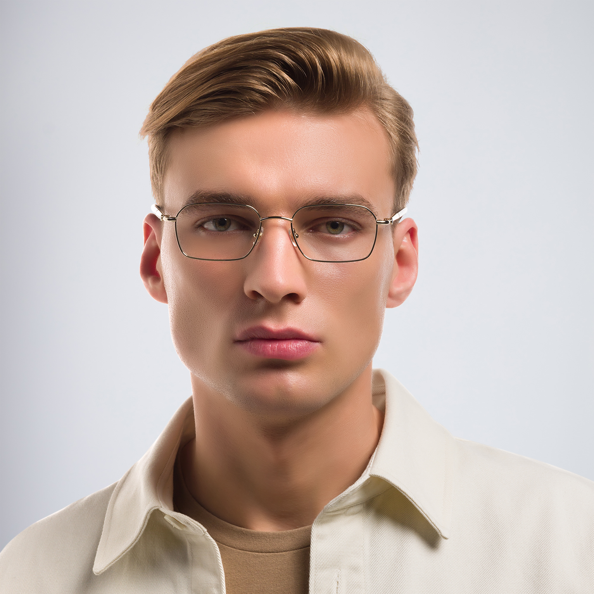 MONTBLANC Rectangle Eyeglasses in Gold – Product Photo 5