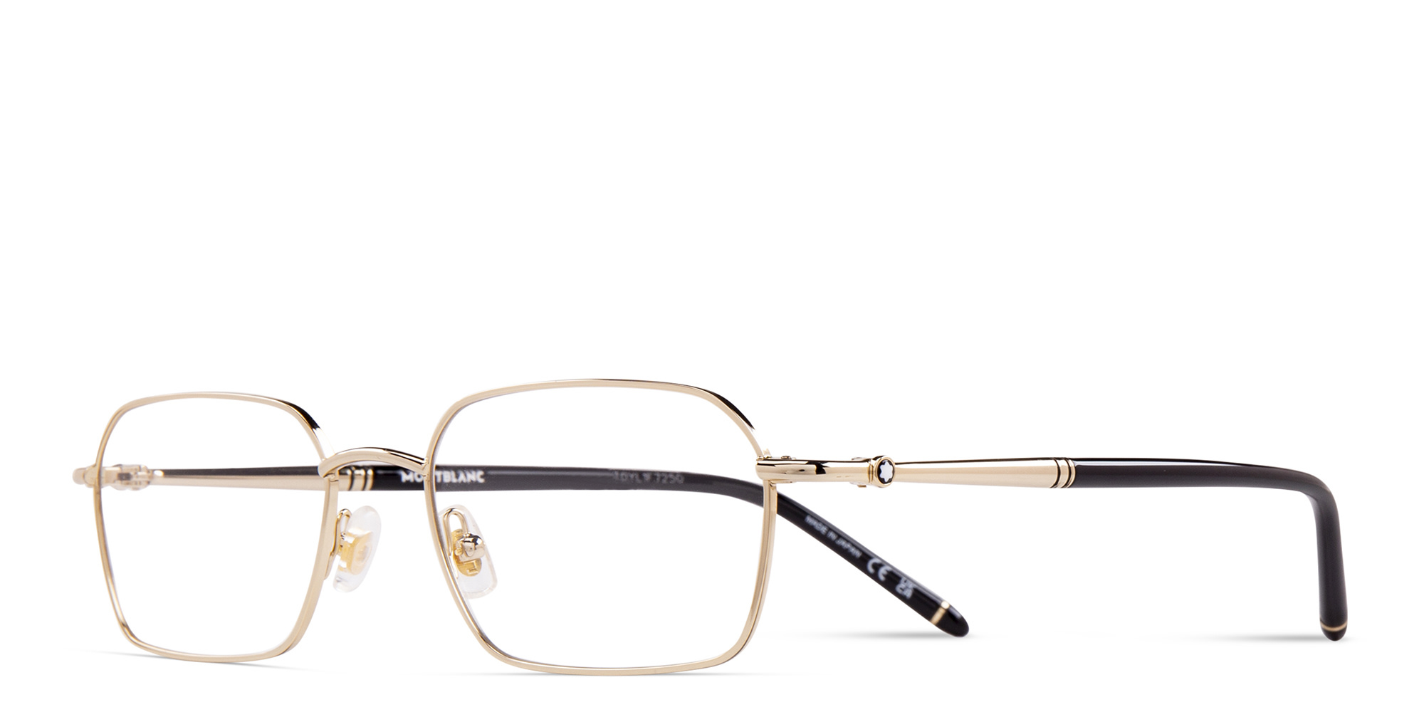 MONTBLANC Rectangle Eyeglasses in Gold – Product Photo 2