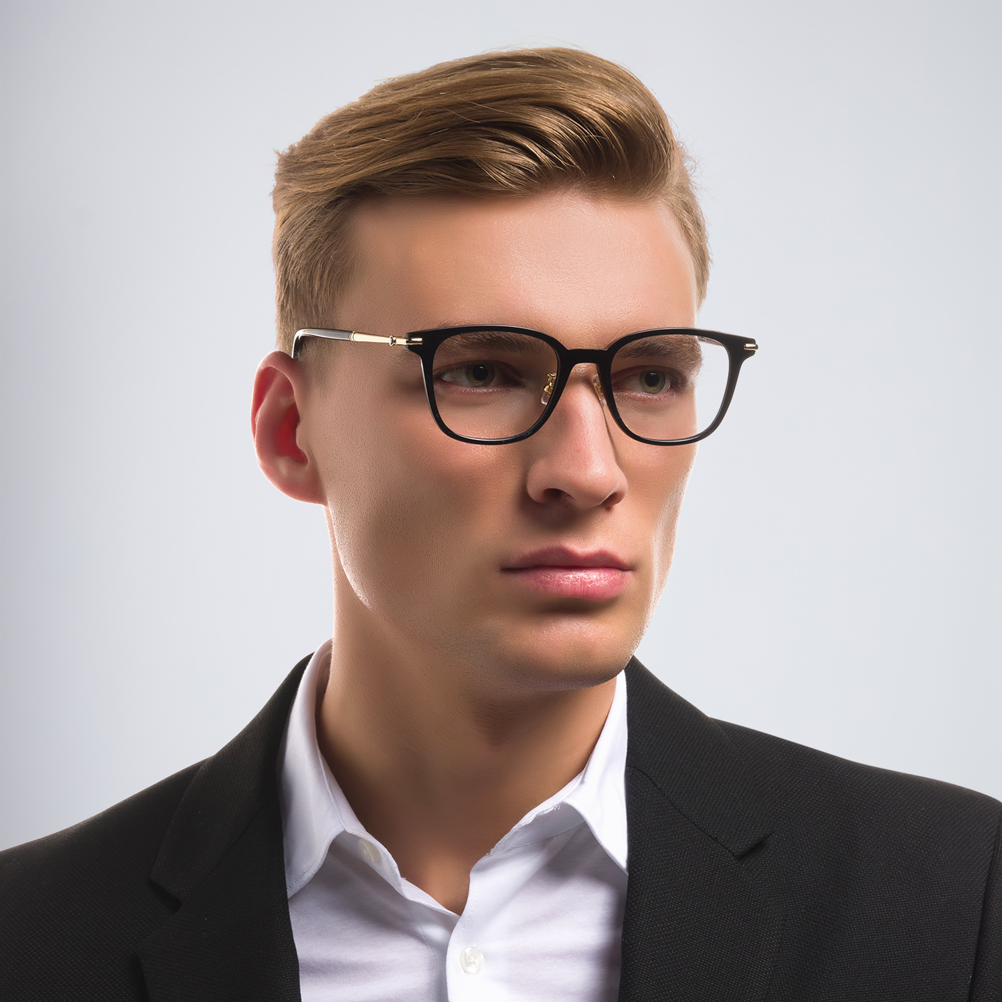 MONTBLANC Square Eyeglasses in Black – Product Photo 6