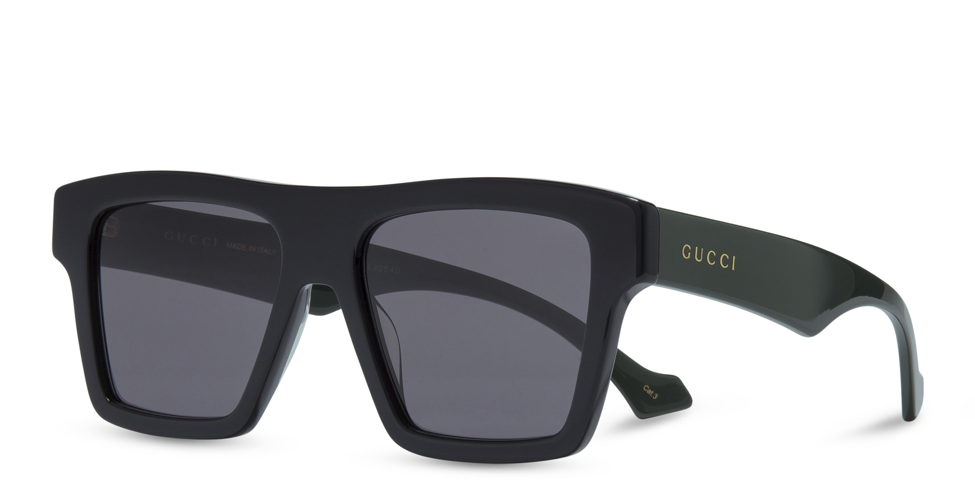 Shop GUCCI Square Sunglasses in Black online.