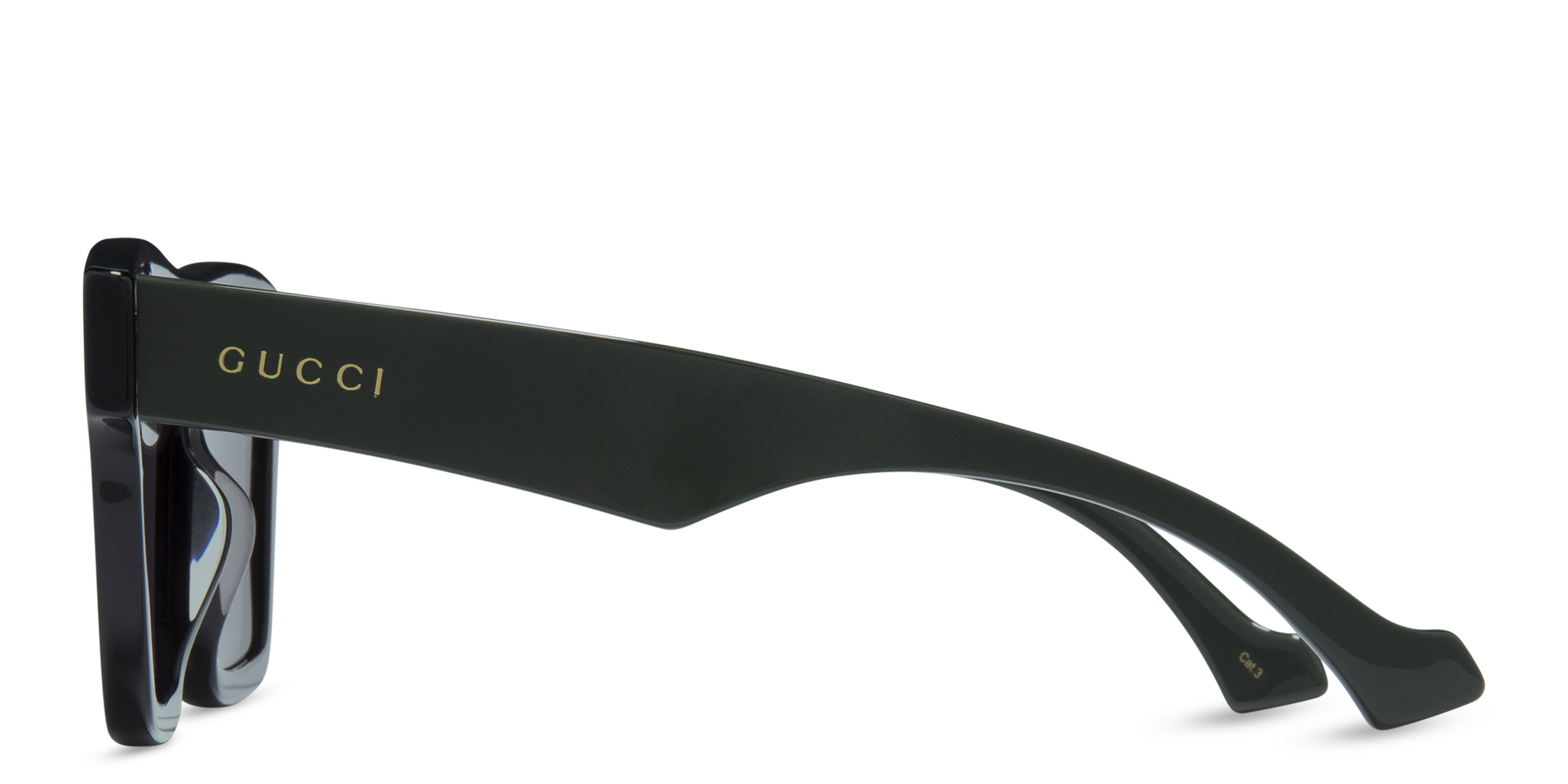 Shop GUCCI Square Sunglasses in Black online.