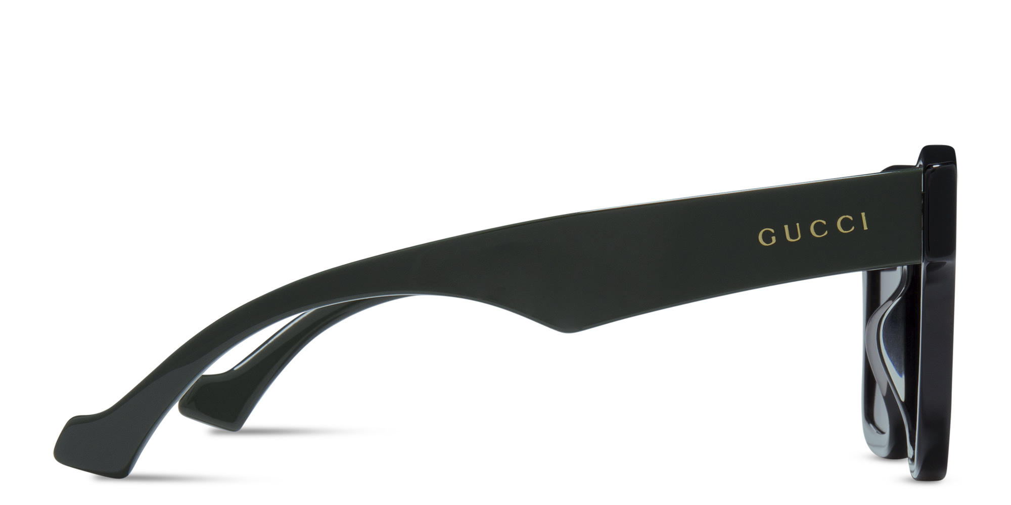 Shop GUCCI Square Sunglasses in Black online.