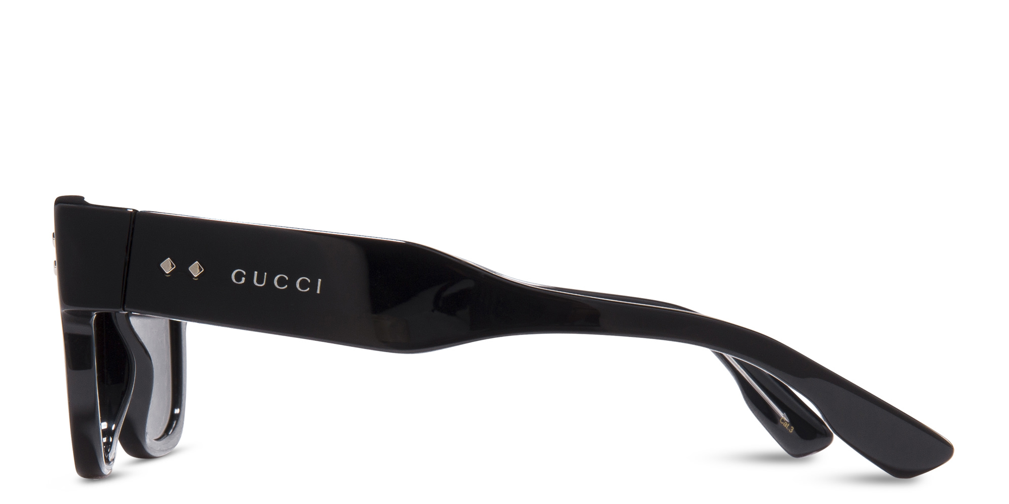GUCCI Rectangle Sunglasses in Black – Product Photo 2