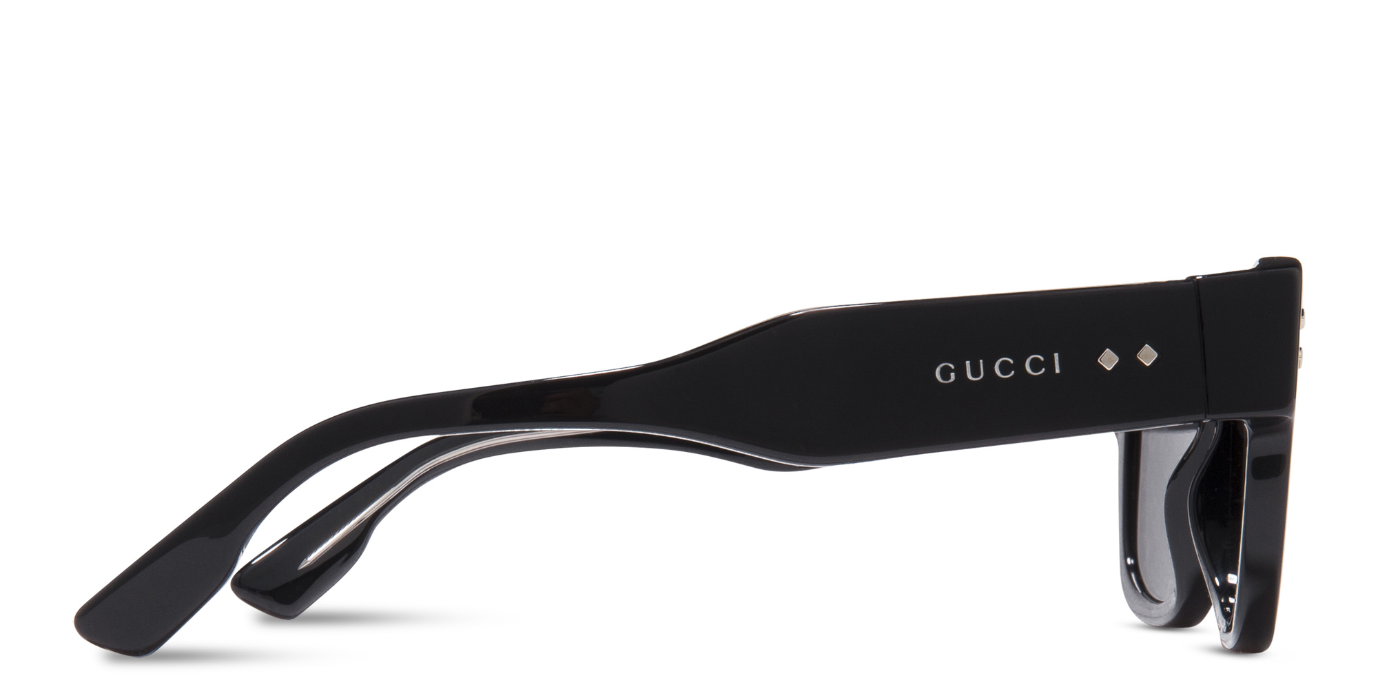 GUCCI Rectangle Sunglasses in Black – Product Photo 3