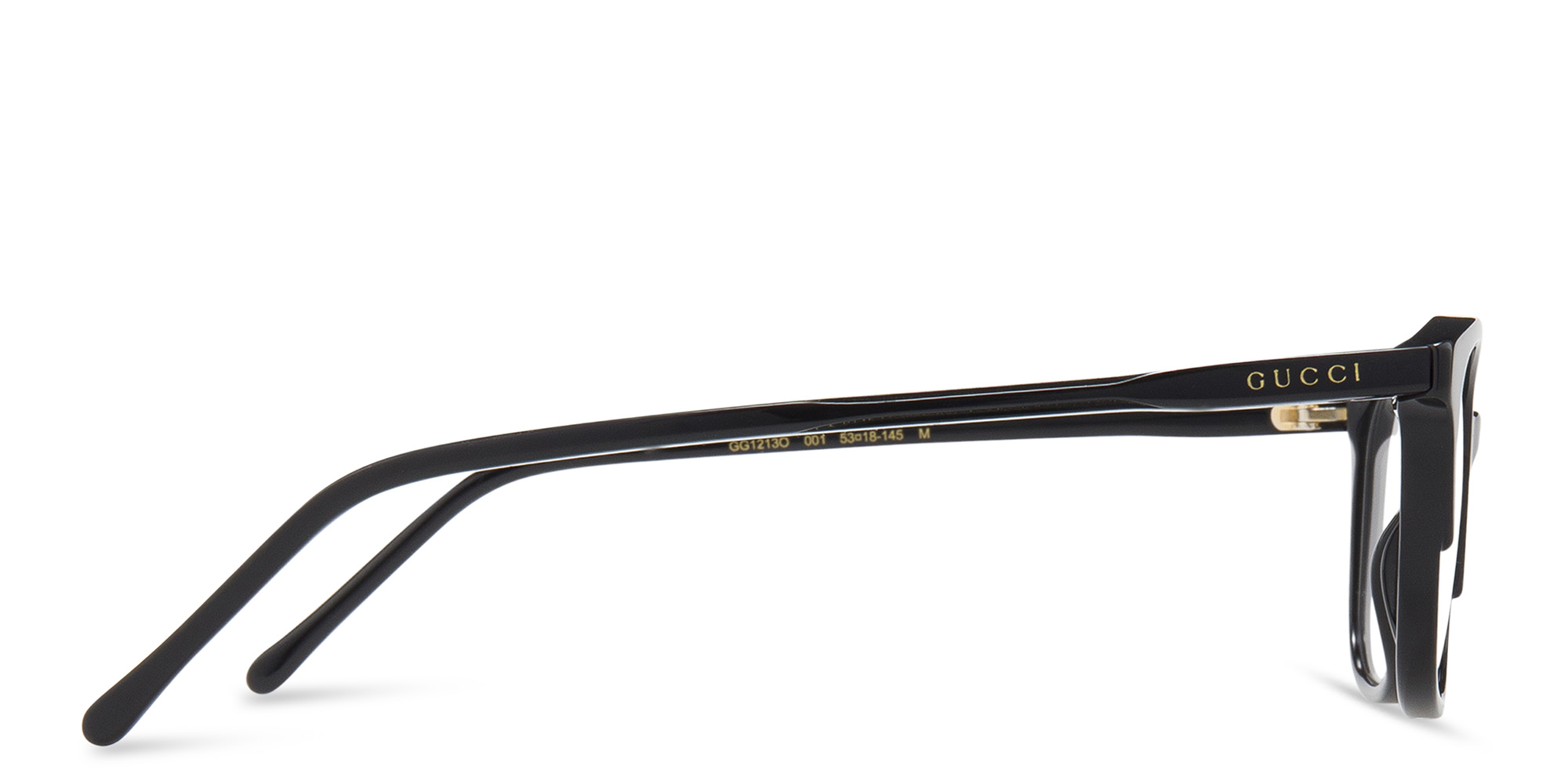 Shop GUCCI Rectangle Eyeglasses in Black online.