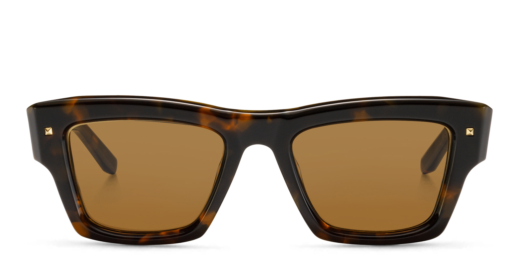 Shop VALENTINO Unisex Square Sunglasses in Brown online.