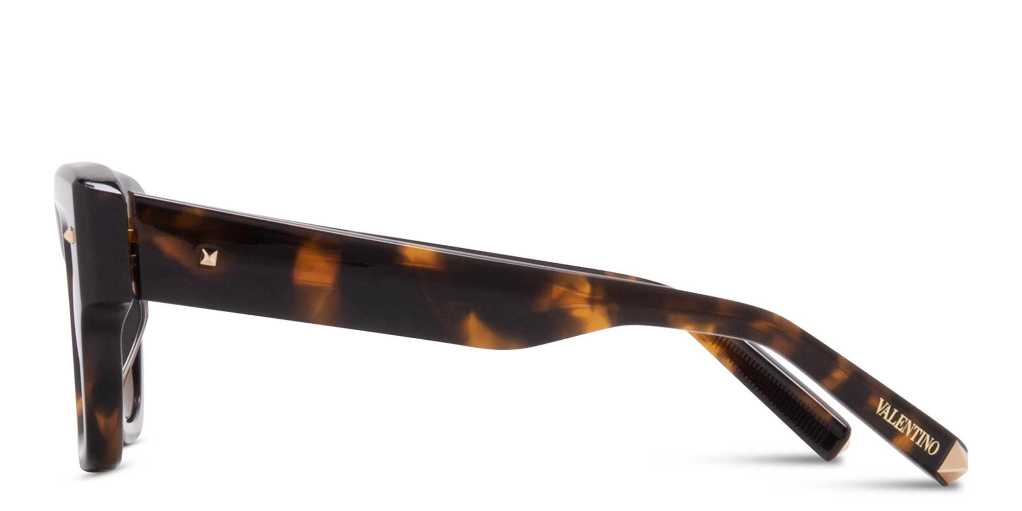 Shop VALENTINO Unisex Square Sunglasses in Brown online.