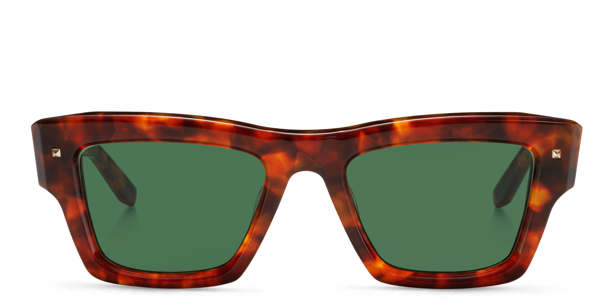 Shop VALENTINO Unisex Square Sunglasses in Havana online.