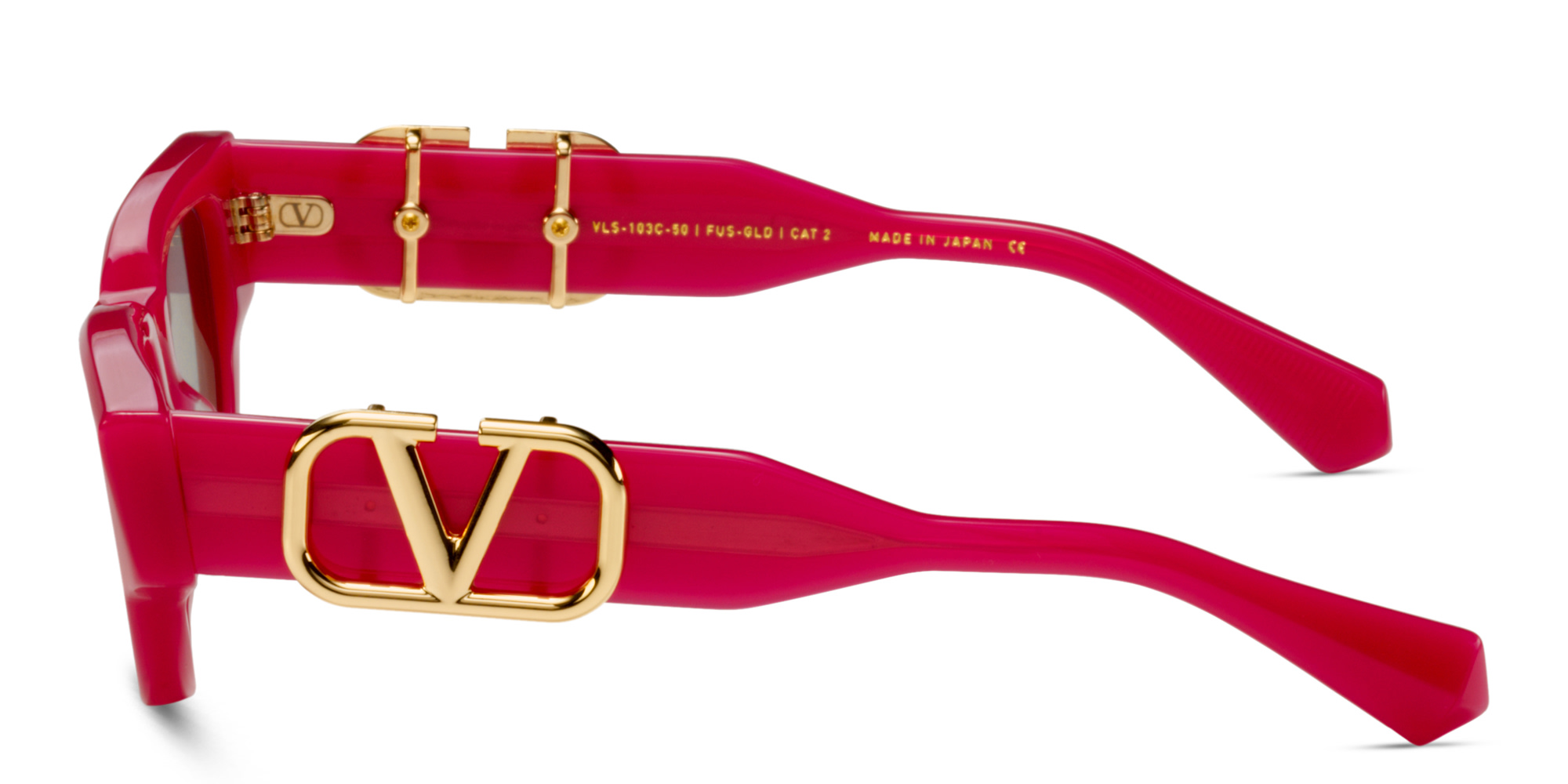 Shop VALENTINO Cat-Eye Sunglasses in Fuchsia online.