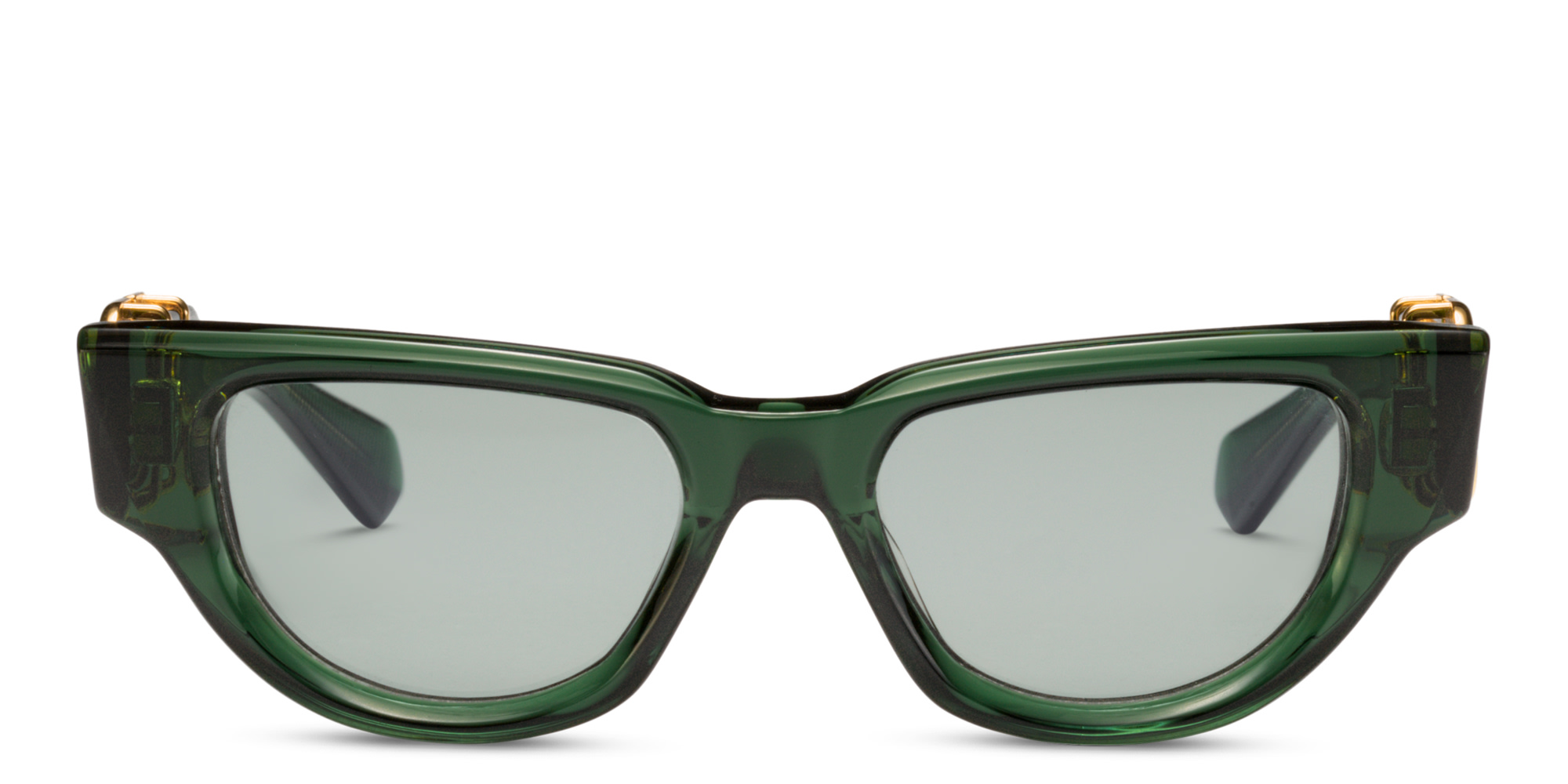 Shop VALENTINO V-Due Cat-Eye Sunglasses in Transparent Green online.