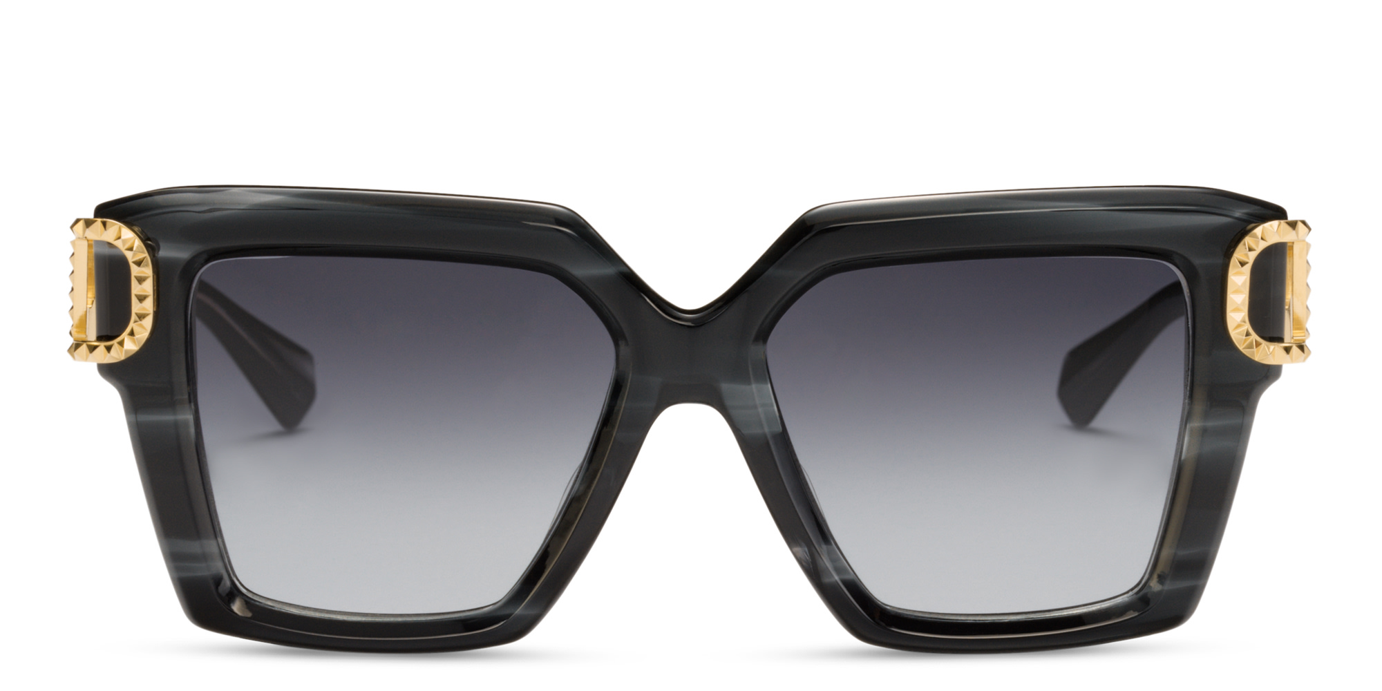 Shop VALENTINO V-Uno Oversized Square Sunglasses in Black online.