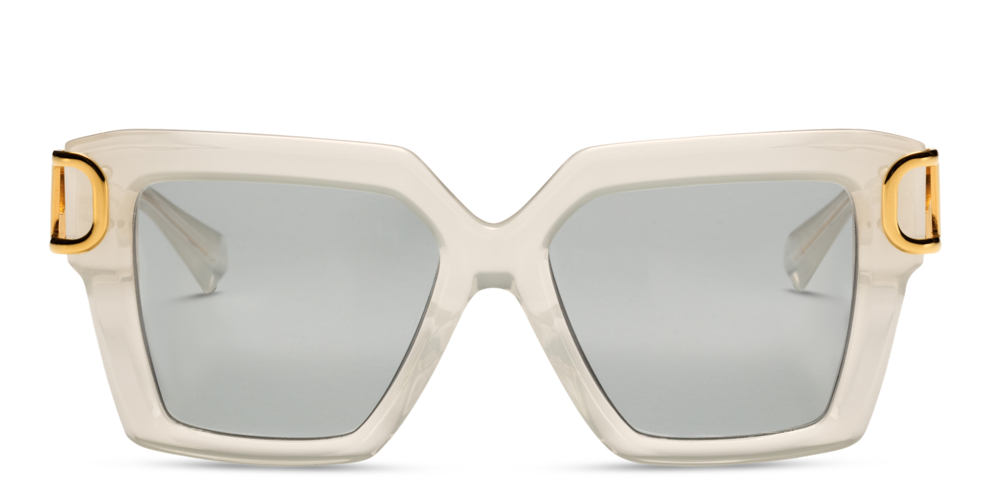 تسوق نظارات شمسية في أونو بإطار مربّع كبير فالنتينو بلون أبيض أونلاين.