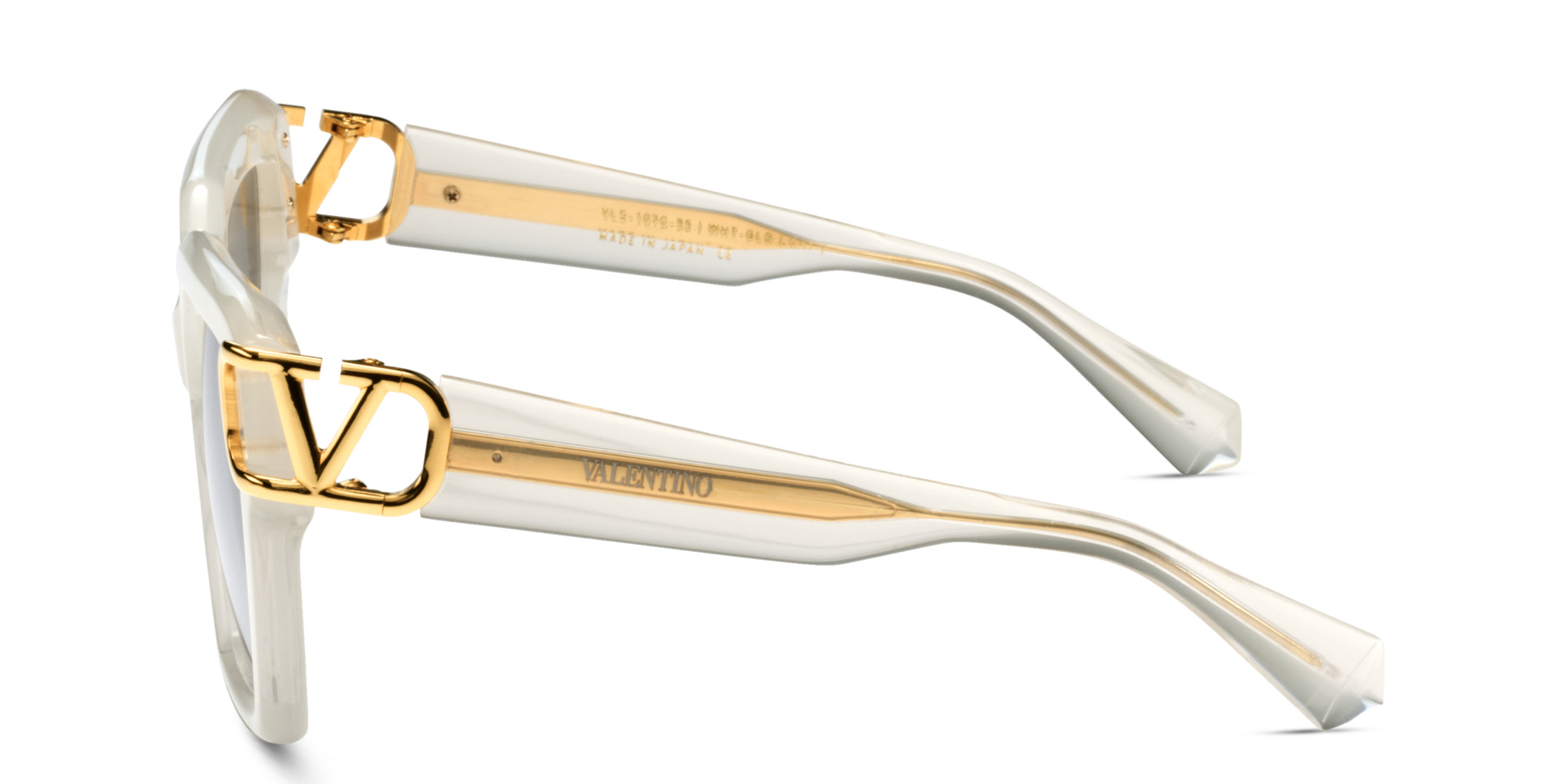 تسوق نظارات شمسية في أونو بإطار مربّع كبير فالنتينو بلون أبيض أونلاين.