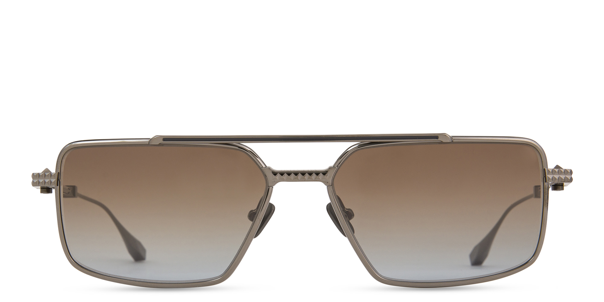 Shop VALENTINO Unisex Aviator Sunglasses in Black online.