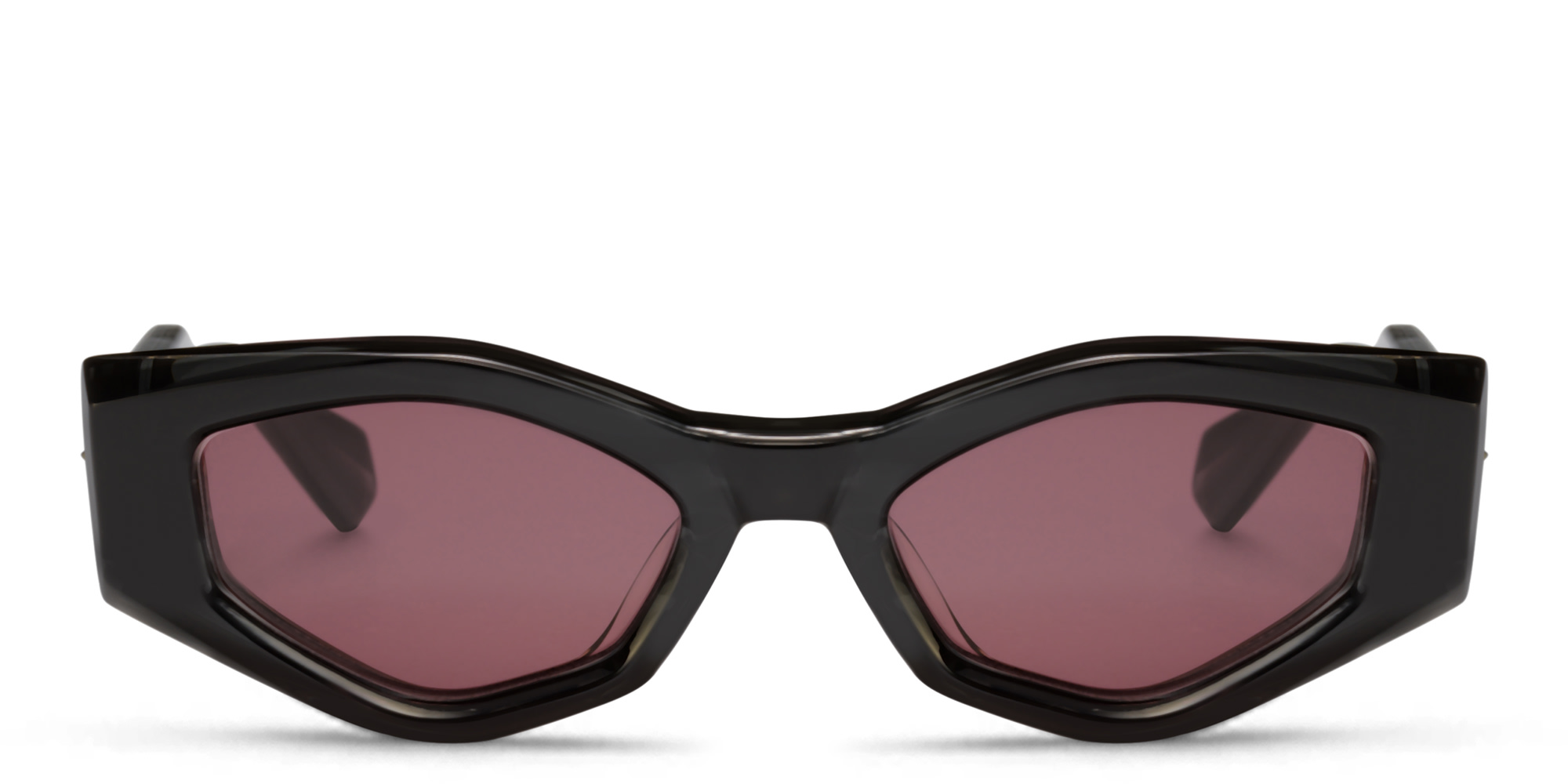 Shop VALENTINO Irregular Sunglasses in Black online.