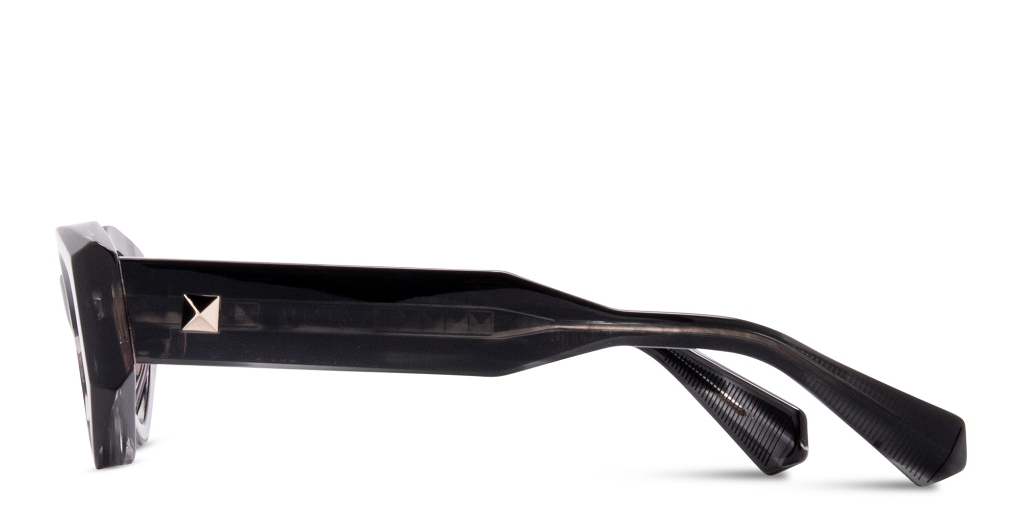 Shop VALENTINO Irregular Sunglasses in Black online.