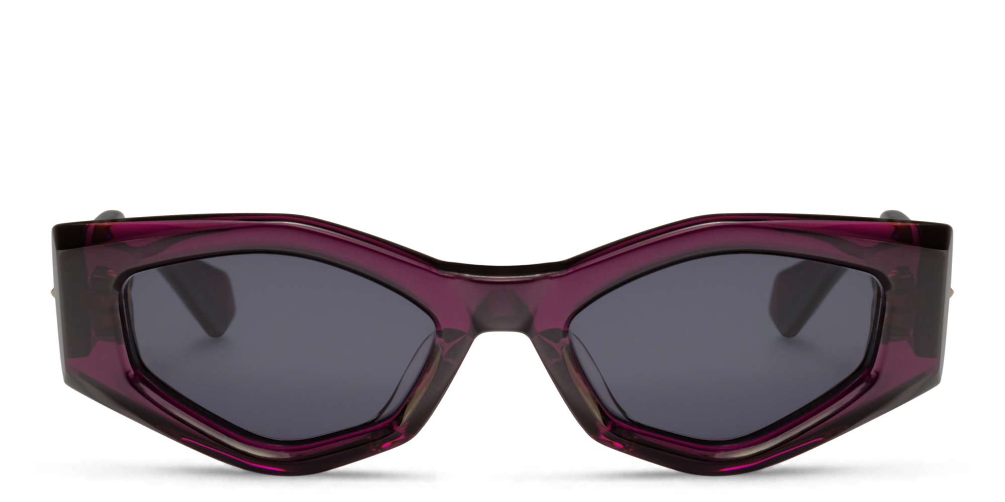 Shop VALENTINO Irregular Sunglasses in Purple online.