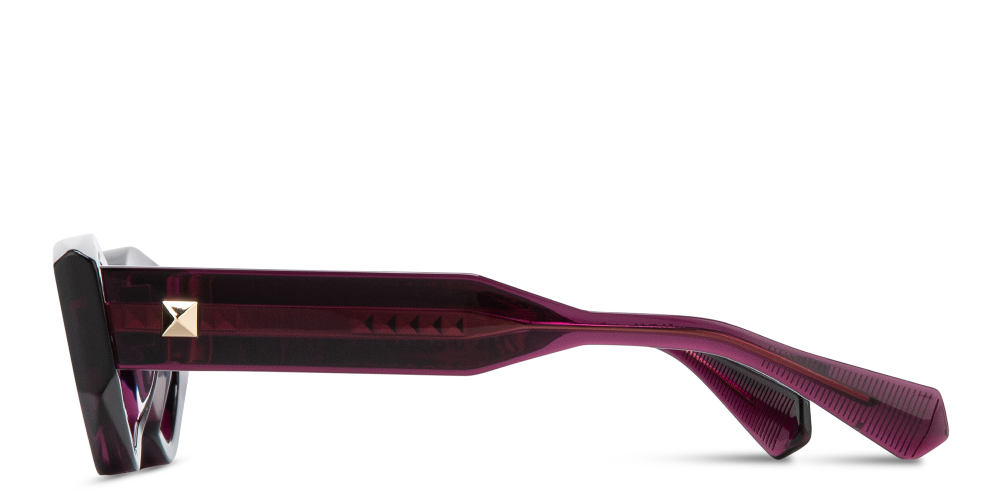 Shop VALENTINO Irregular Sunglasses in Purple online.