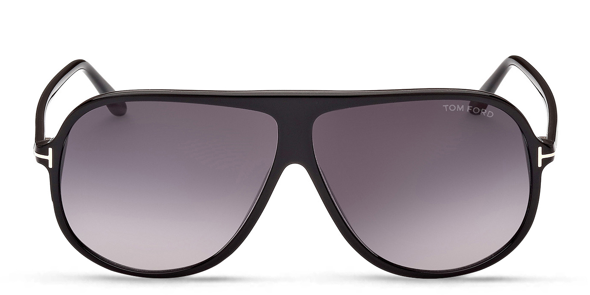 Shop TOM FORD Pilot Sunglasses in Shiny Black online.