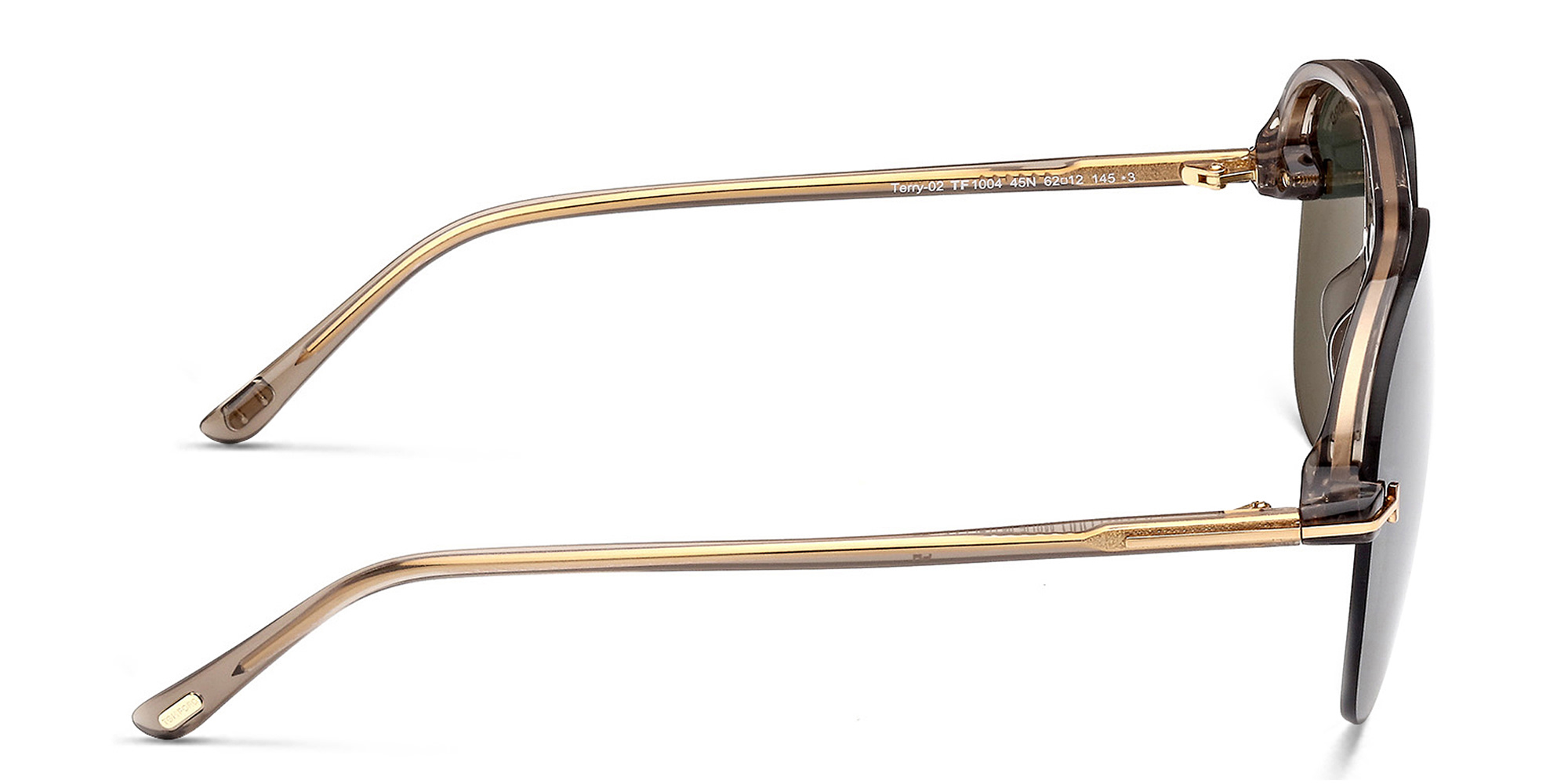 Shop TOM FORD Rimless Aviator Sunglasses in Brown online.