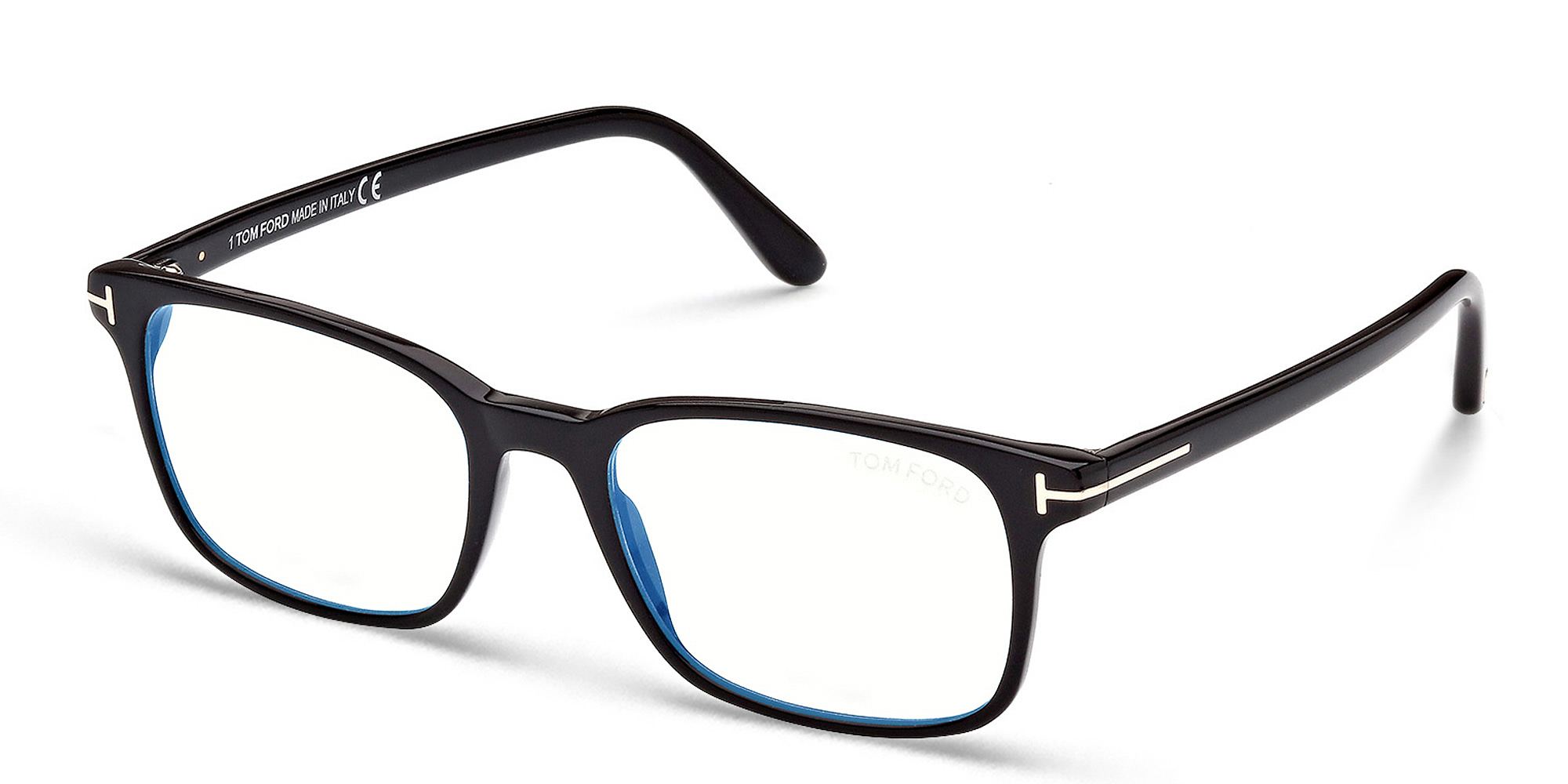 Shop TOM FORD Square Eyeglasses in Black online.