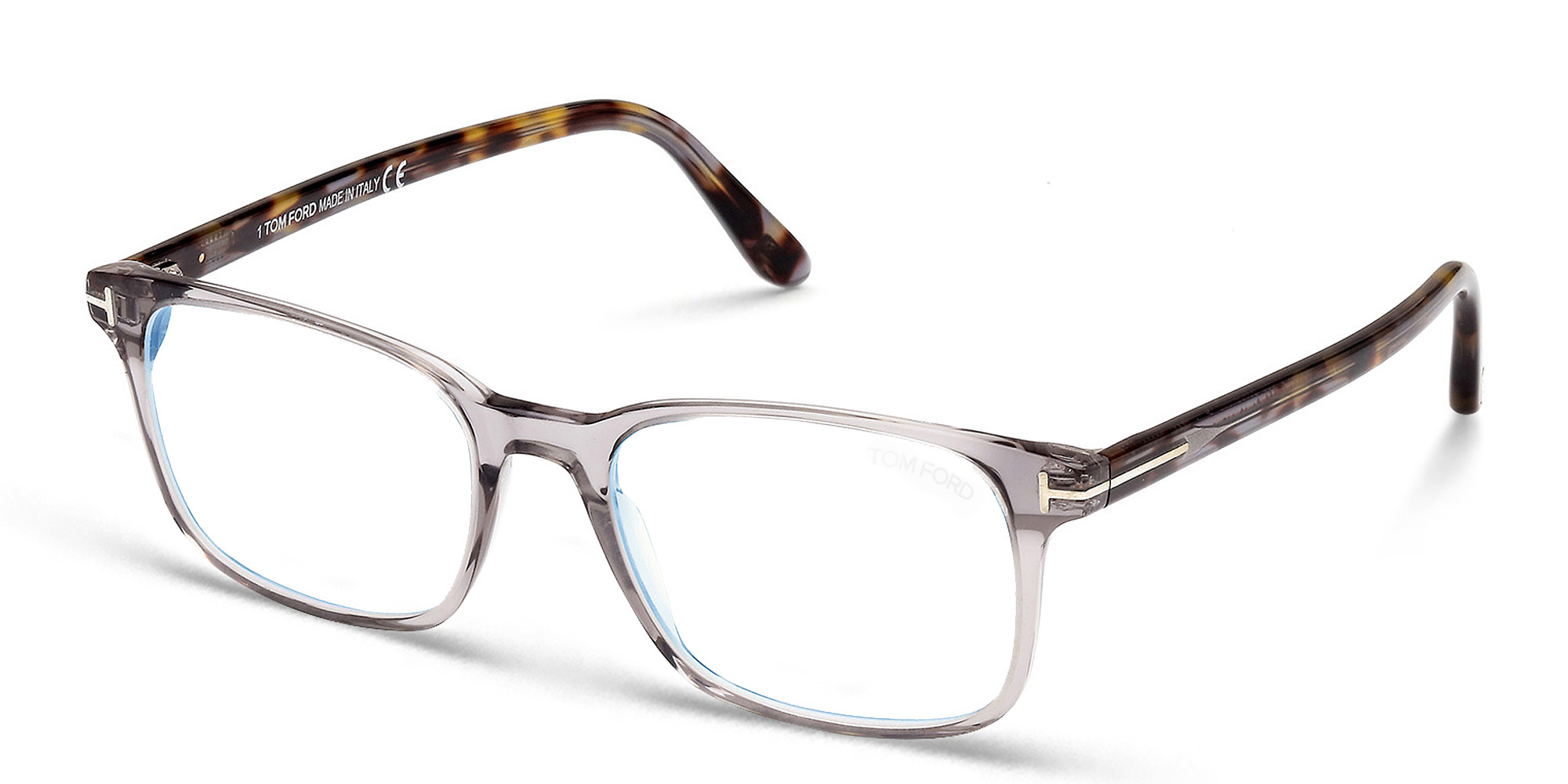 Shop TOM FORD Square Eyeglasses in Grey online.