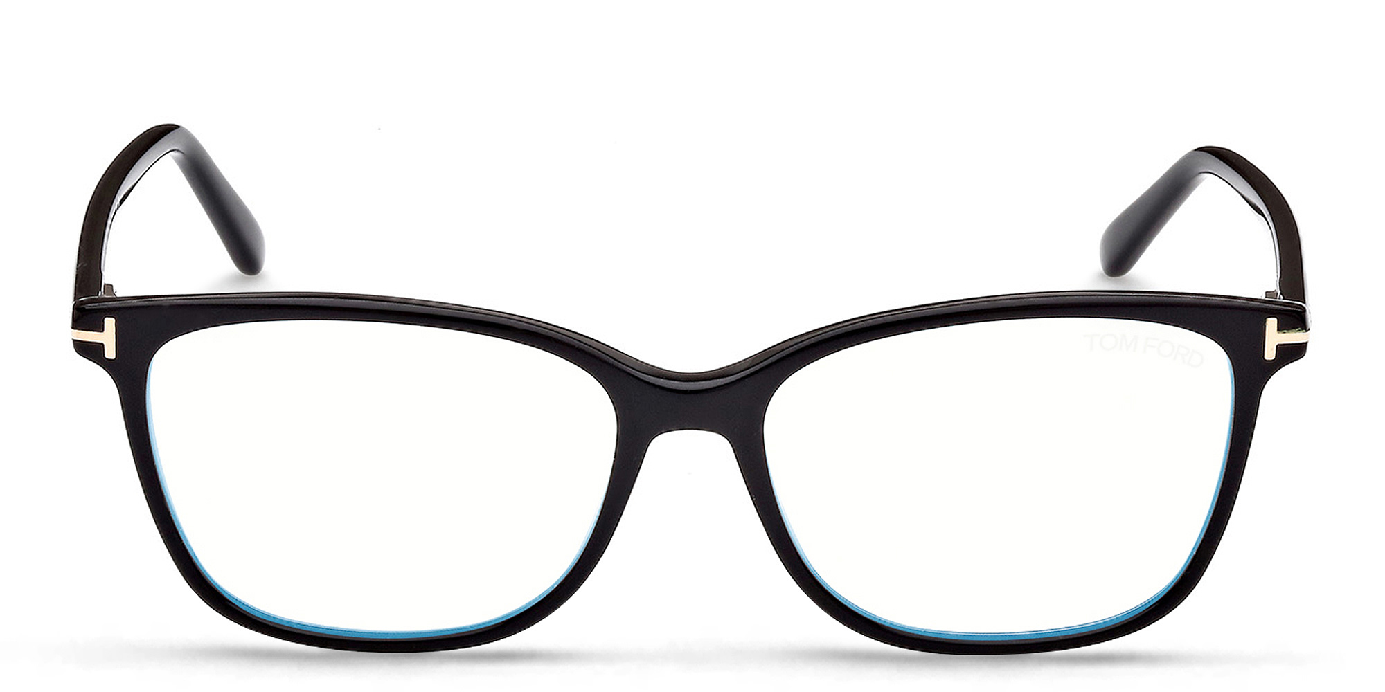 TOM FORD Square Eyeglasses in Shiny Black – Product Photo 1
