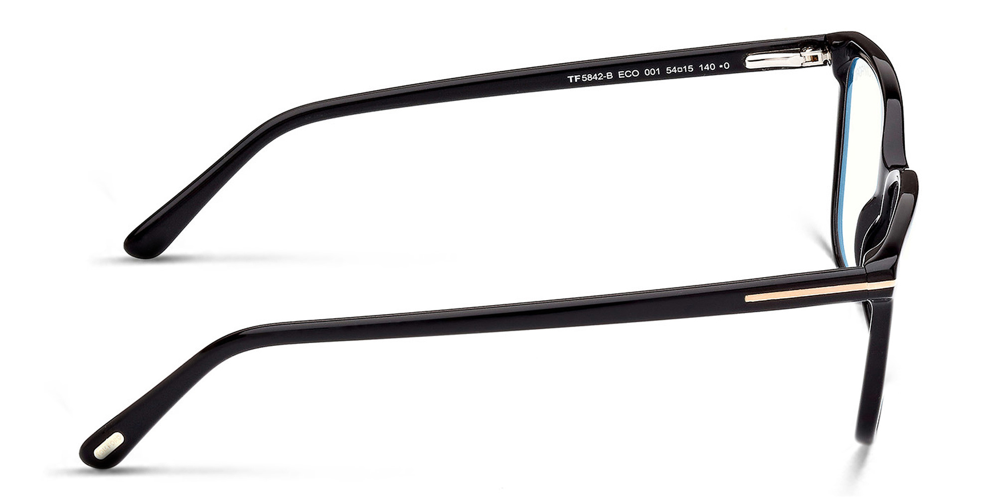TOM FORD Square Eyeglasses in Shiny Black – Product Photo 3