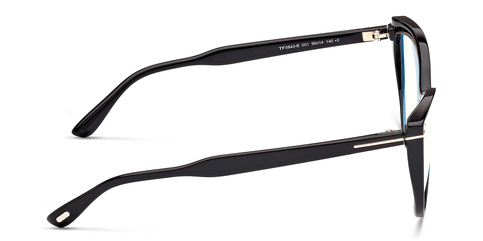 TOM FORD Cat-Eye Eyeglasses in Shiny Black – Product Photo 3