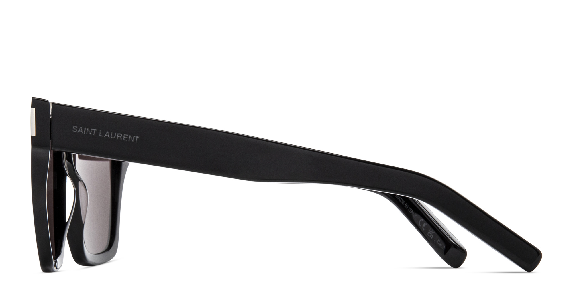 Shop SAINT LAURENT Unisex Square Sunglasses in Black online.