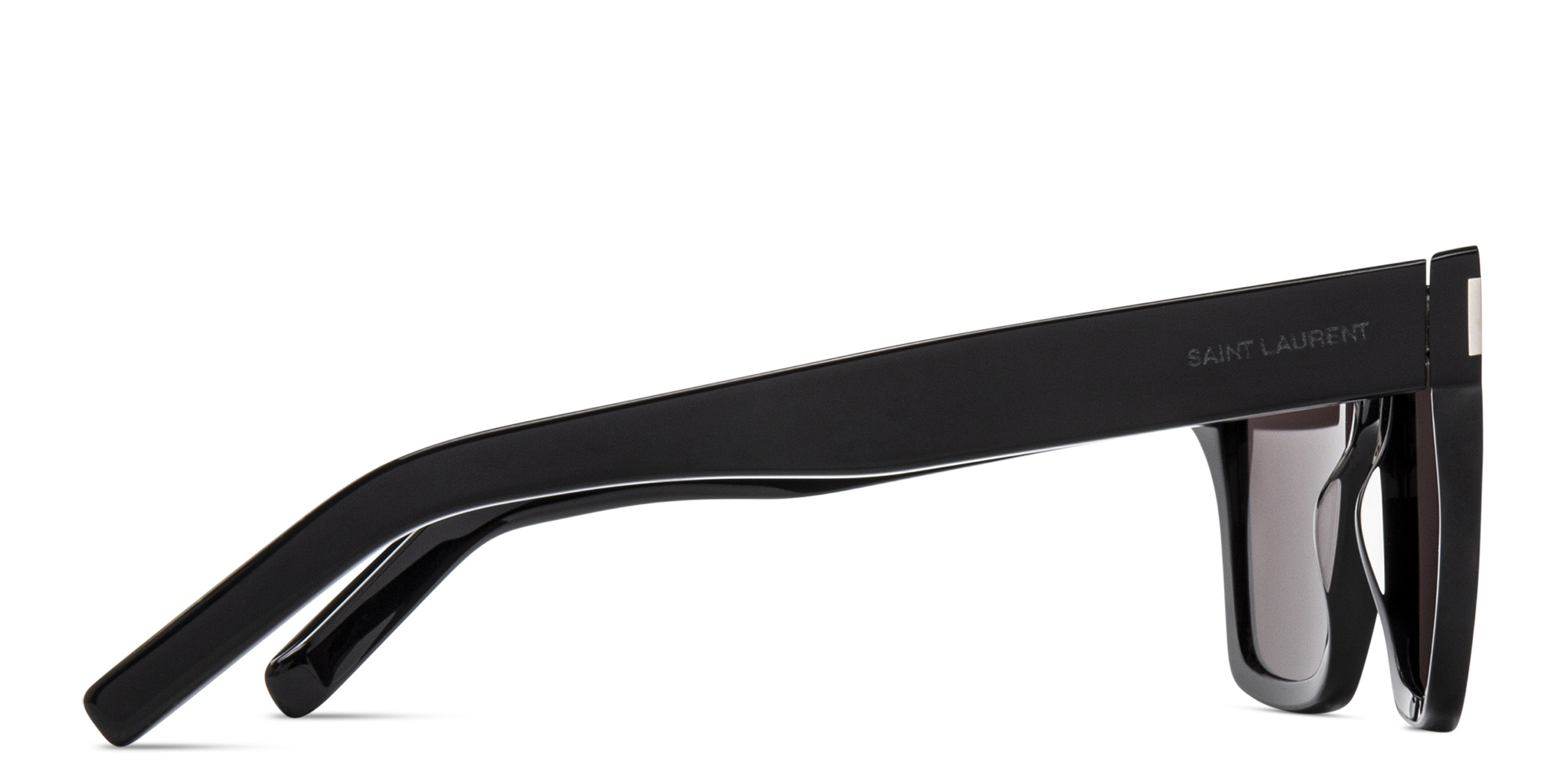 Shop SAINT LAURENT Unisex Square Sunglasses in Black online.