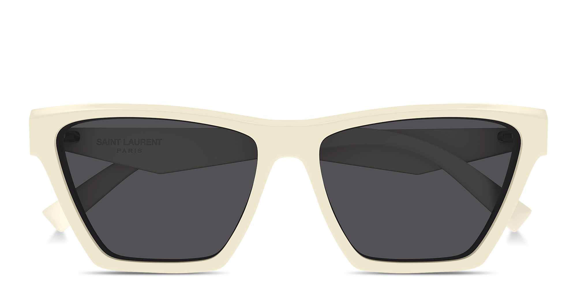 SAINT LAURENT YSL Logo Cat-Eye Sunglasses in Ivory – Product Photo 1