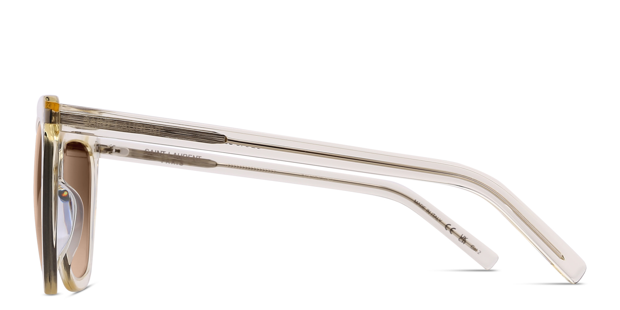 نظارات شمسية كات آي من سان لوران بلون أصفر - صورة المنتج 3