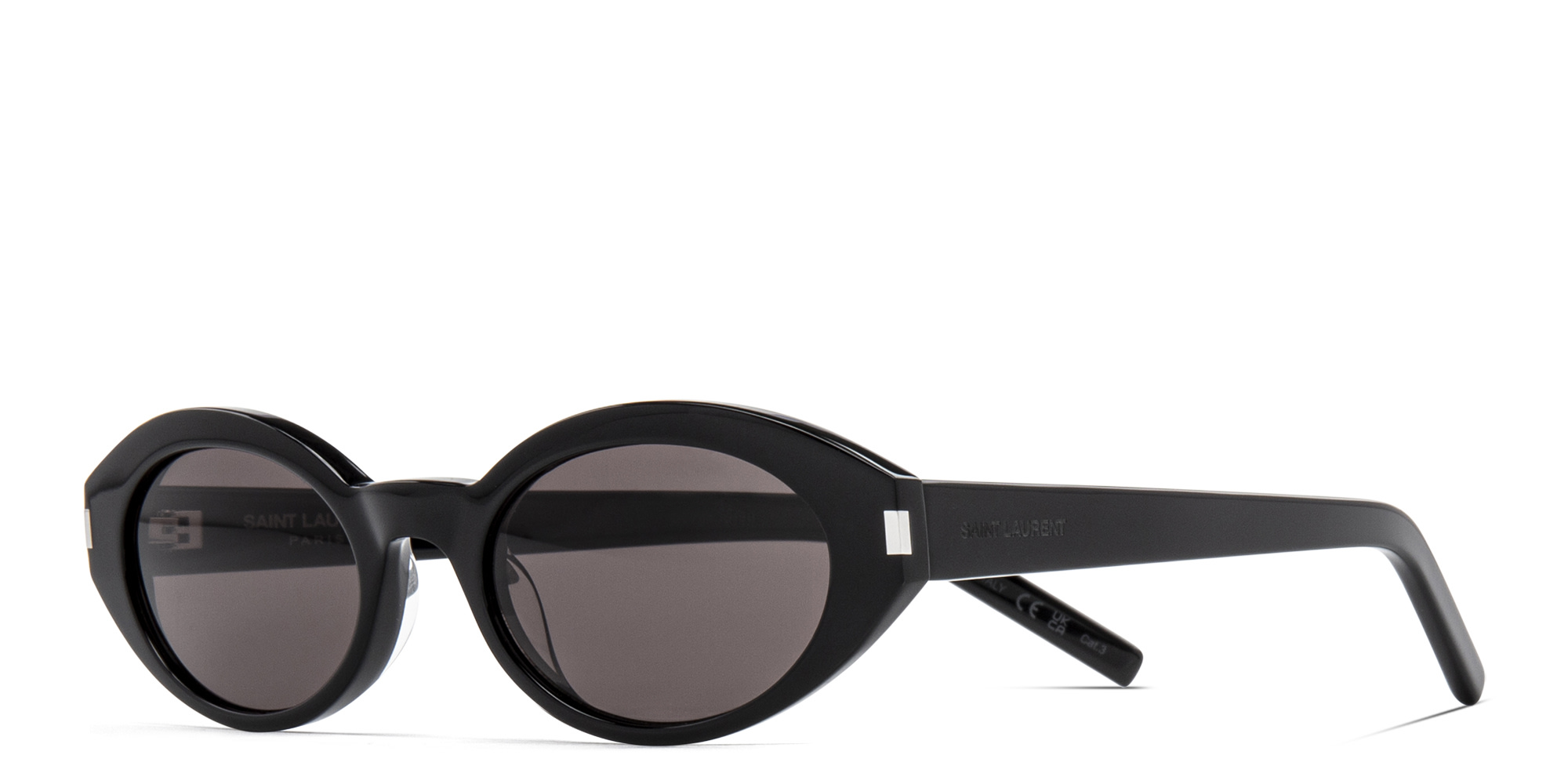 SAINT LAURENT Round Sunglasses in Black – Product Photo 2