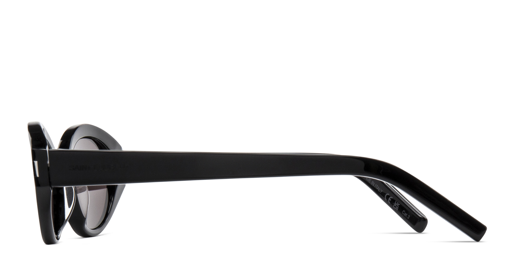 SAINT LAURENT Round Sunglasses in Black – Product Photo 3