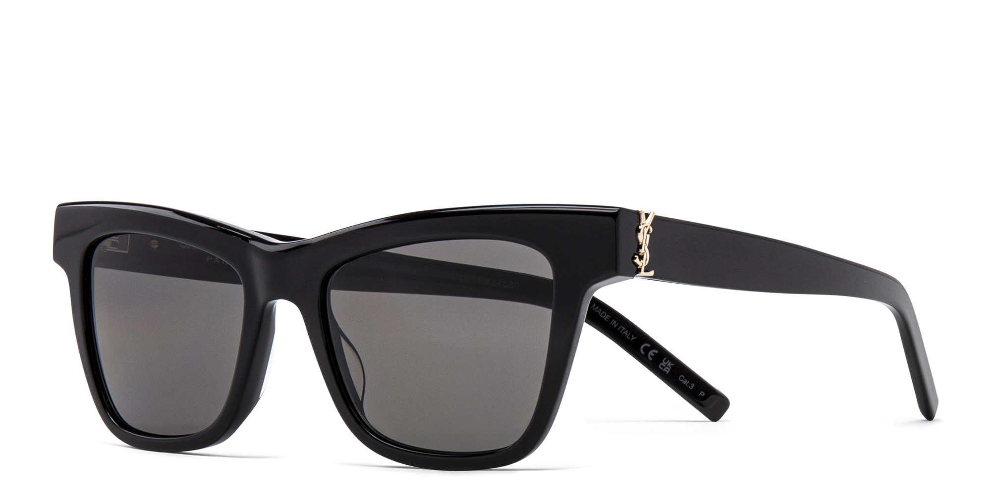 SAINT LAURENT Square Sunglasses in Black – Product Photo 2