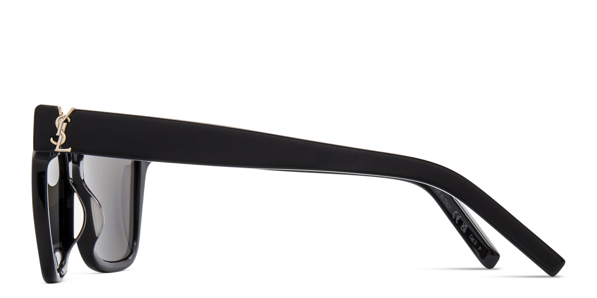 SAINT LAURENT Square Sunglasses in Black – Product Photo 3