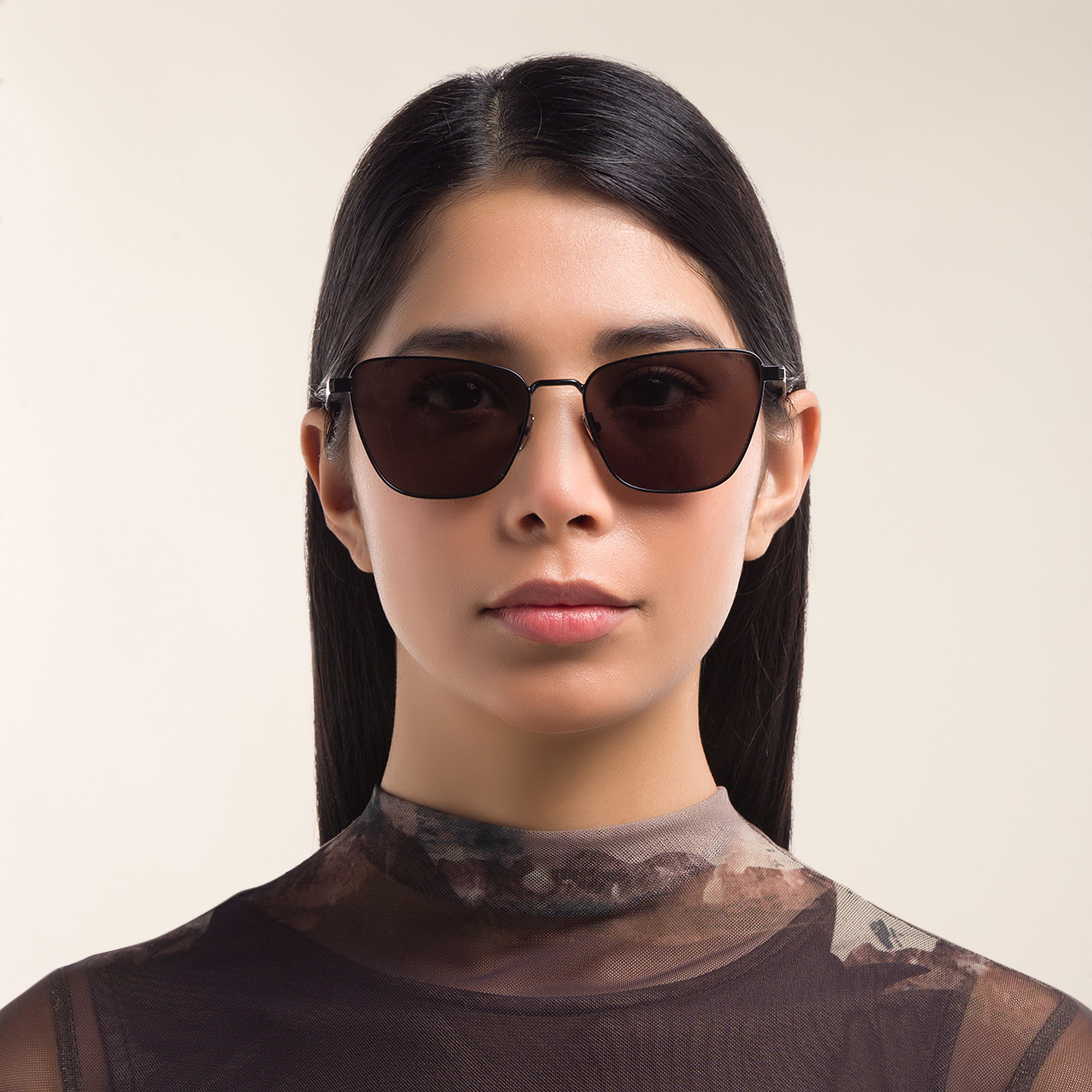 SAINT LAURENT Cat-Eye Sunglasses in Black – Product Photo 5