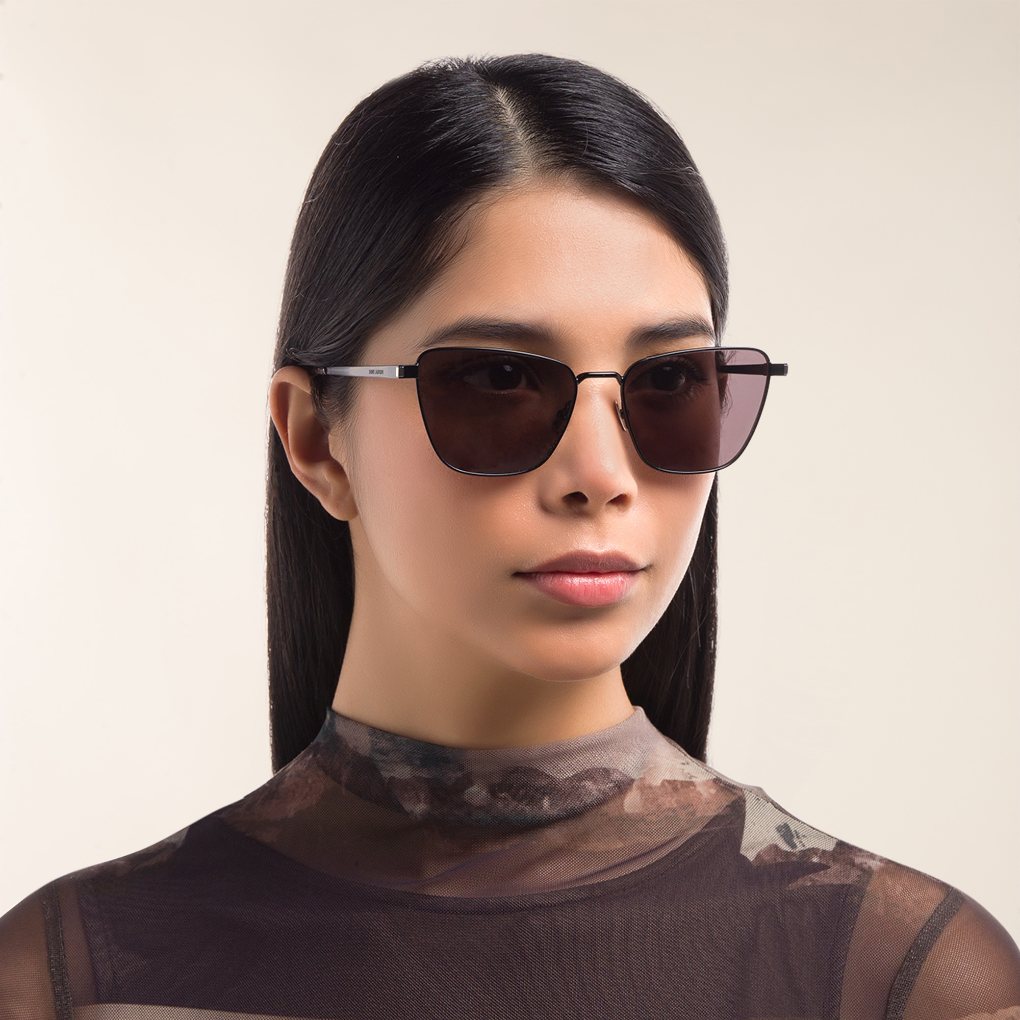 SAINT LAURENT Cat-Eye Sunglasses in Black – Product Photo 6