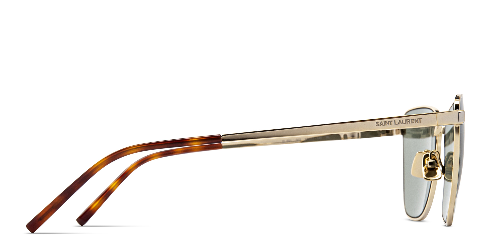 نظارات شمسية كات آي من سان لوران بلون ذهبي - صورة المنتج 4