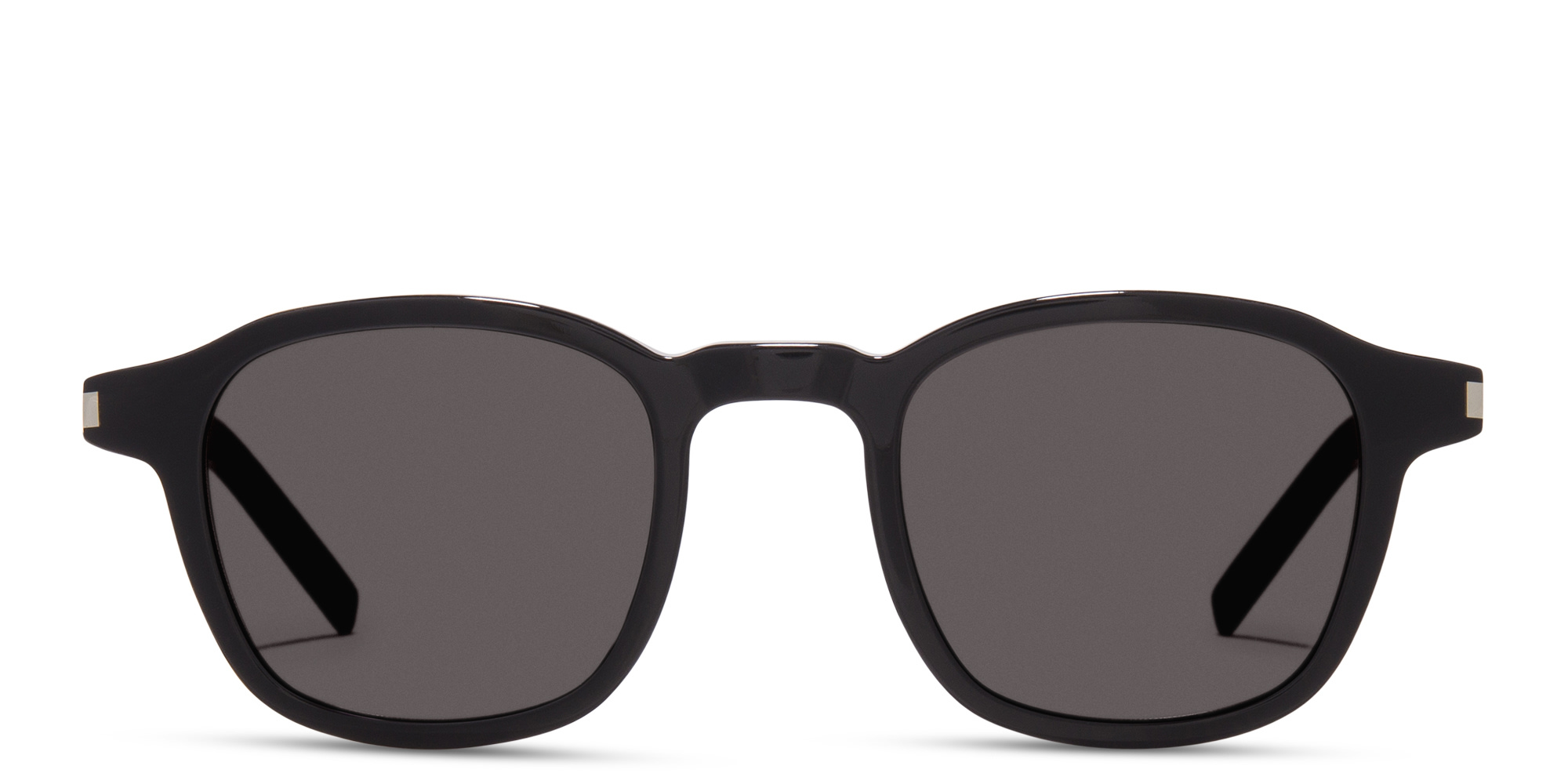 Shop SAINT LAURENT Round Sunglasses in Black online.