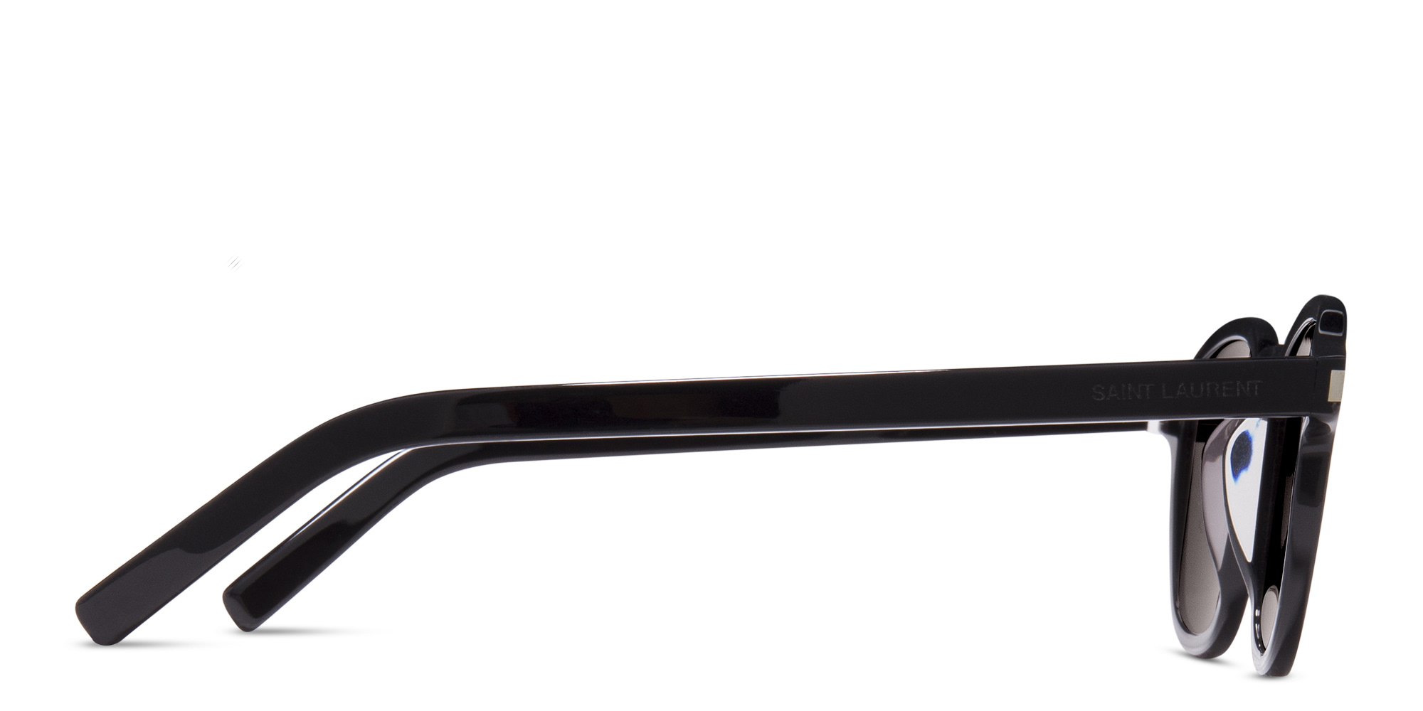 Shop SAINT LAURENT Round Sunglasses in Black online.