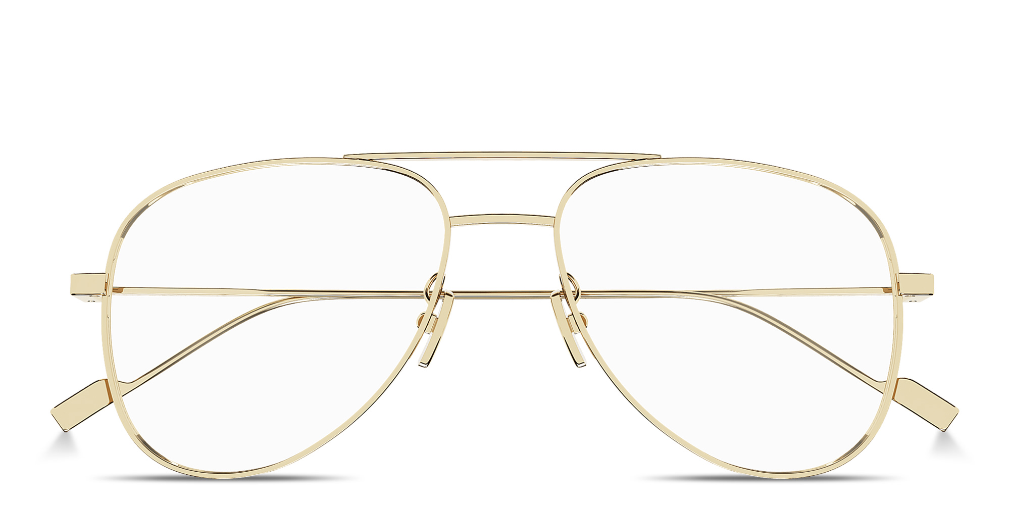 SAINT LAURENT Classic 11 YSL Wide Aviator Eyeglasses in Gold – Product Photo 1