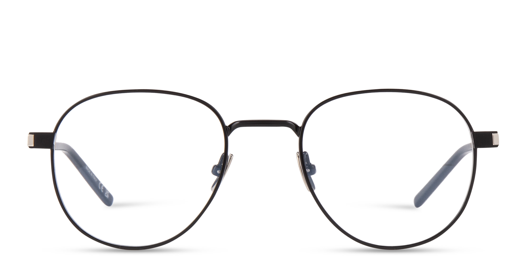 SAINT LAURENT Unisex Round Eyeglasses in Black – Product Photo 1
