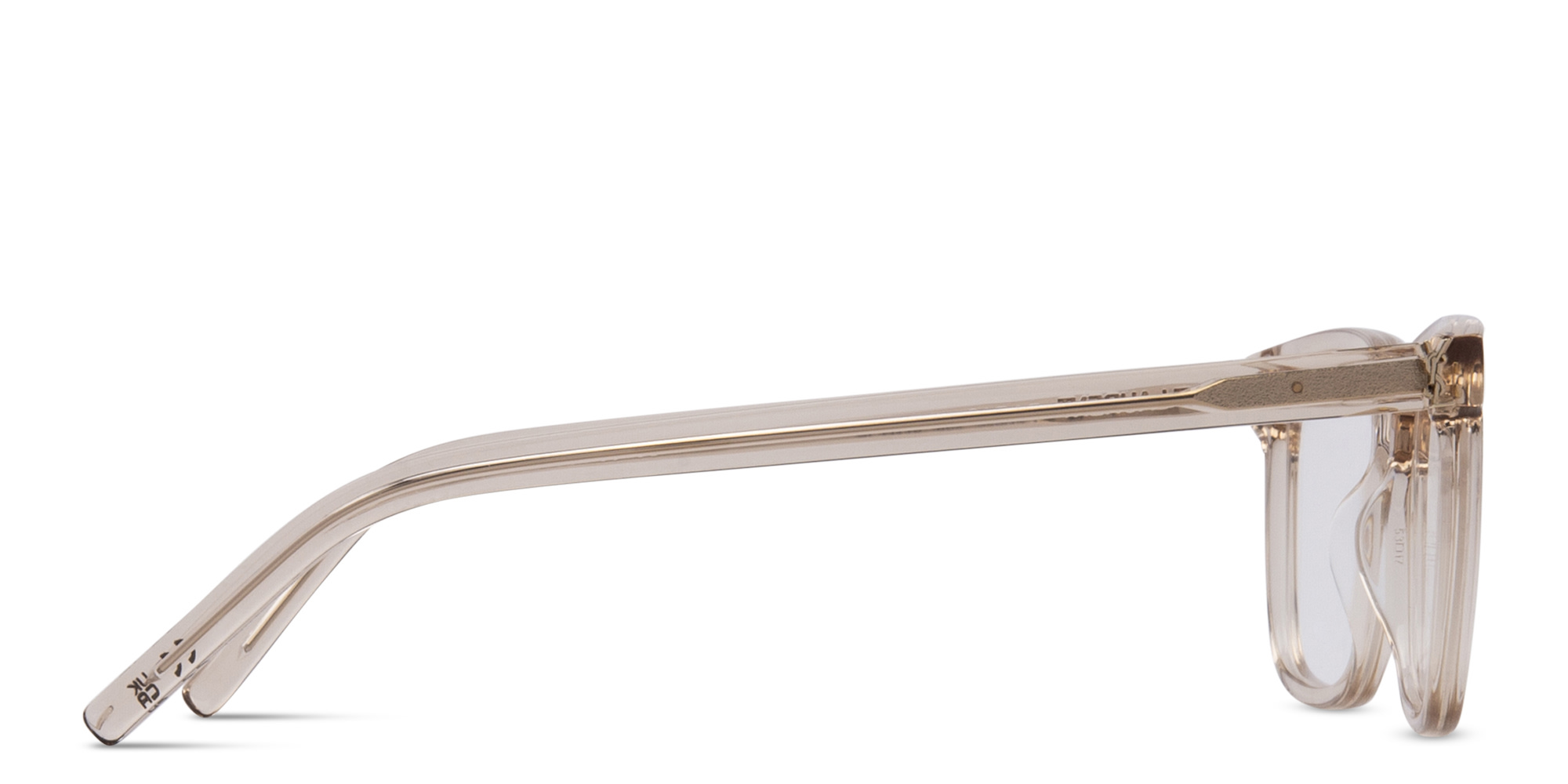 Shop SAINT LAURENT Square Eyeglasses in Nude online.