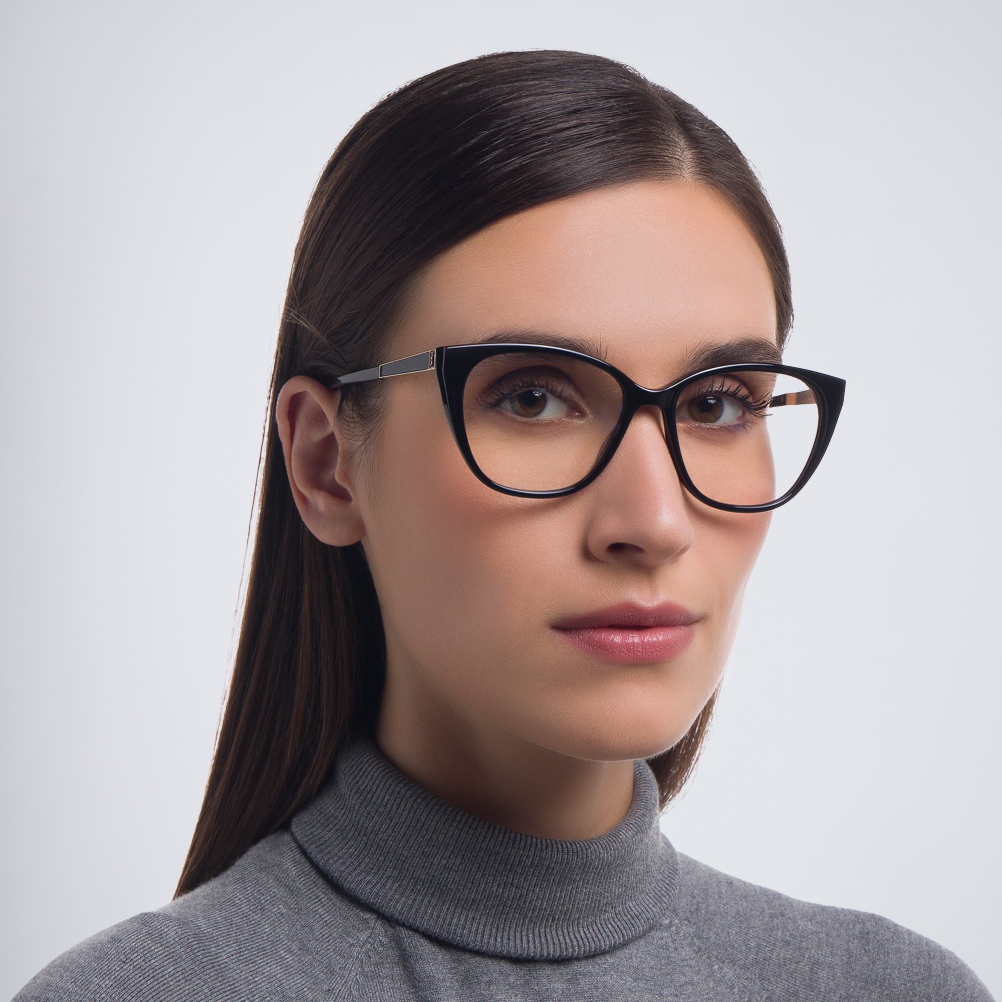 نظارات طبية كات آي من سان لوران بلون أسود - صورة المنتج 6