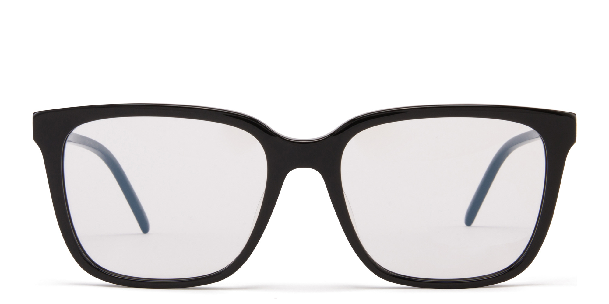 Shop SAINT LAURENT Square Eyeglasses in Black online.